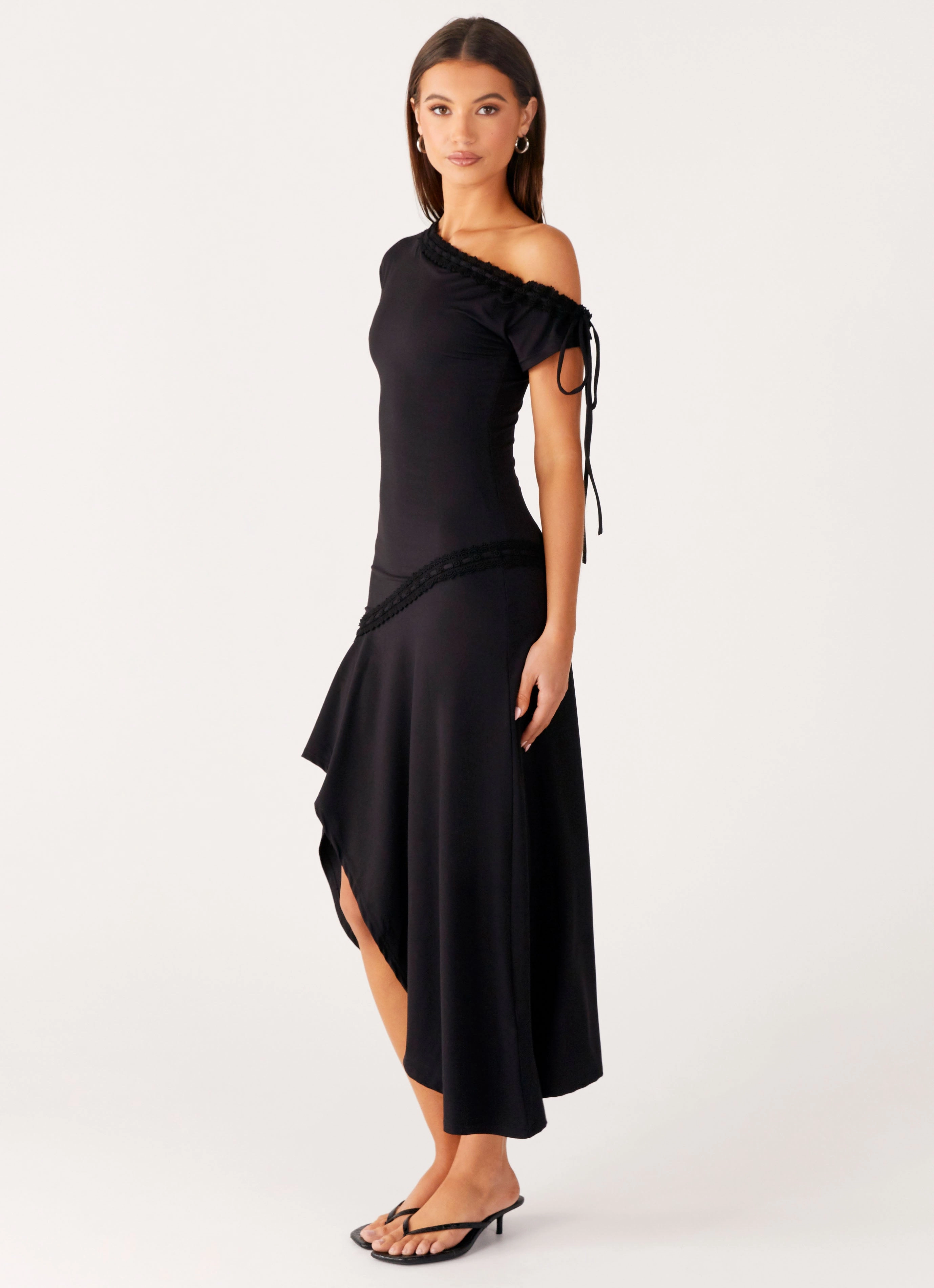 Movement Ready Cool Draping Downtown Midi Dress - Black