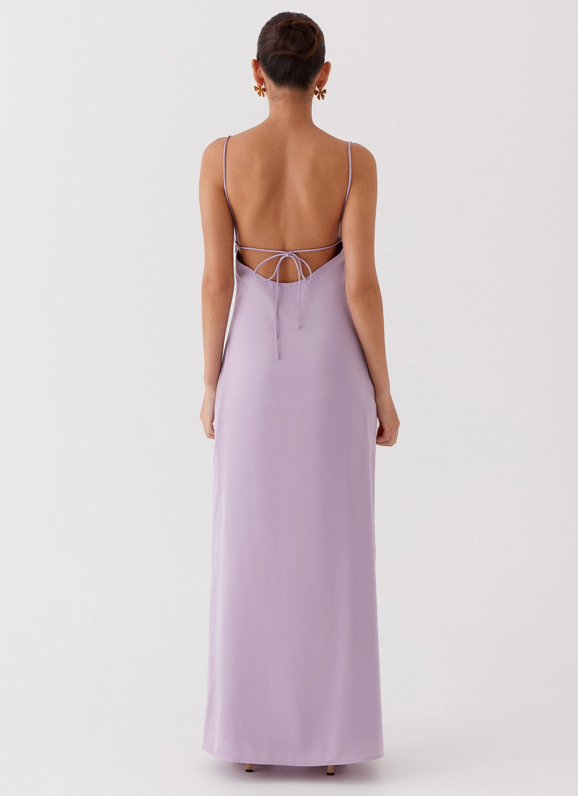 Dream Sight Lace Satin Maxi Dress - Lilac Brunch Tone