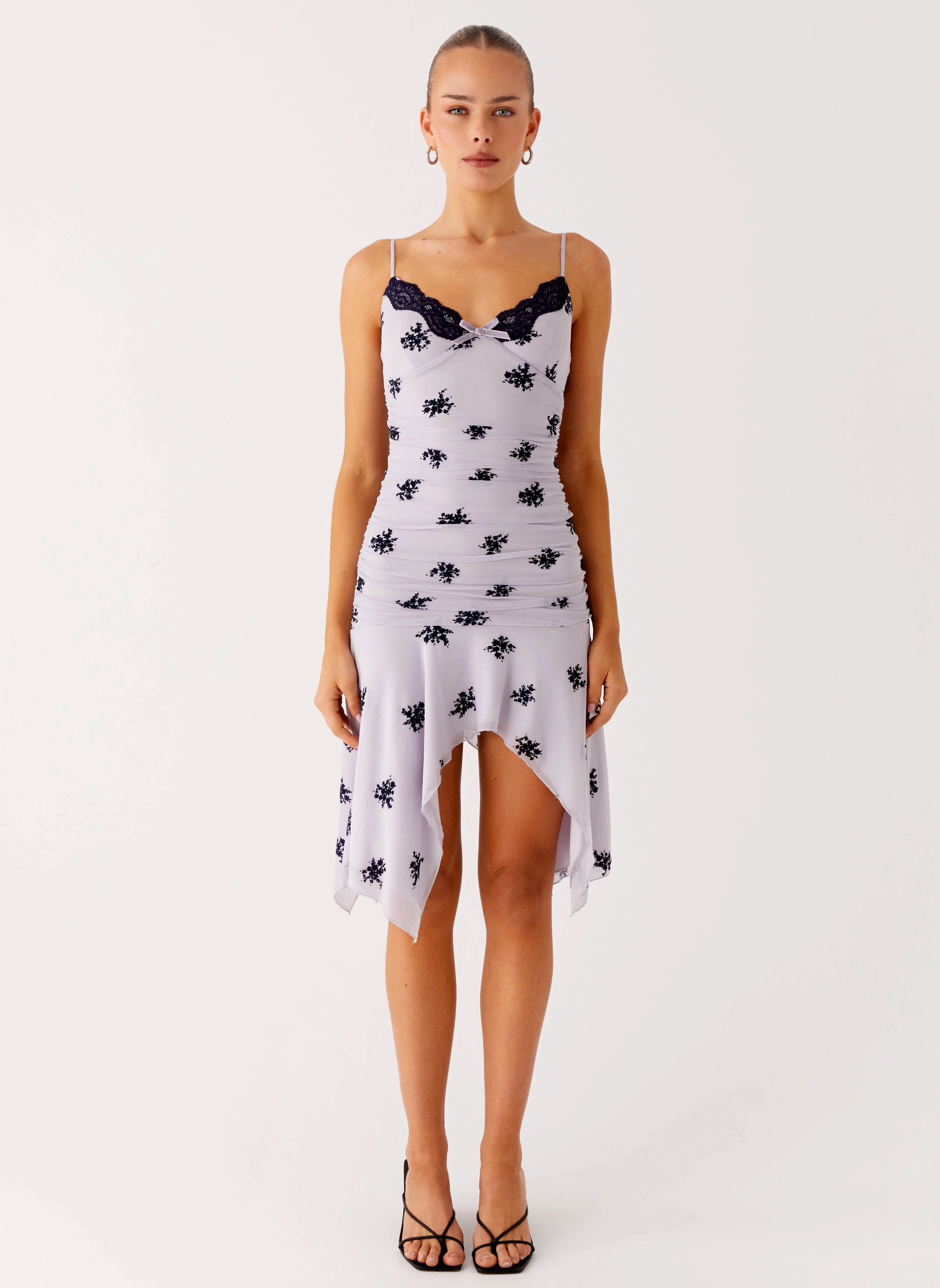 Amor Flock Hanky Mini Dress - Lilac Relax Comfort