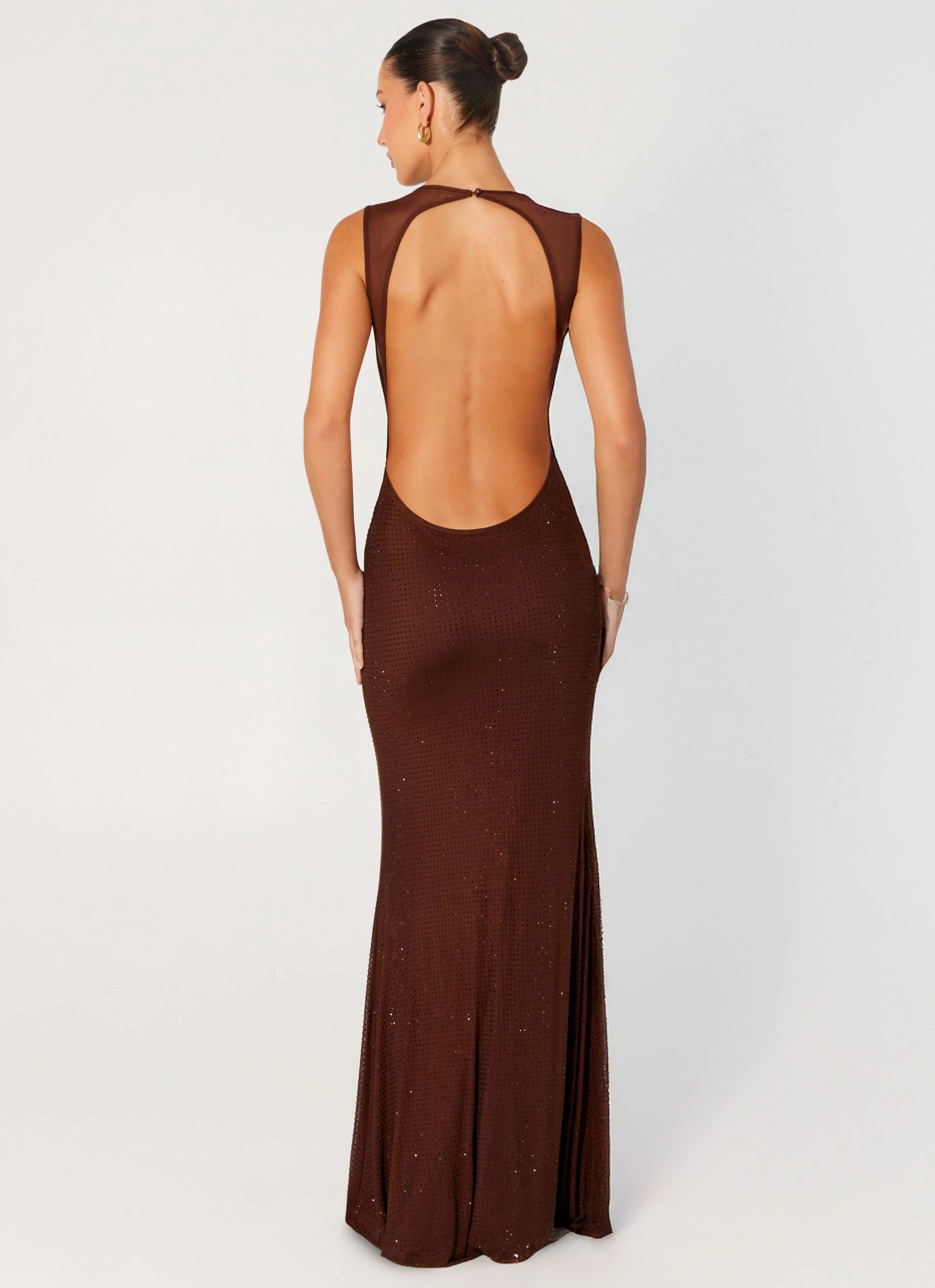 Hot Sequins Maxi Dress - Chocolate Breezy Comfort Fall Fashion