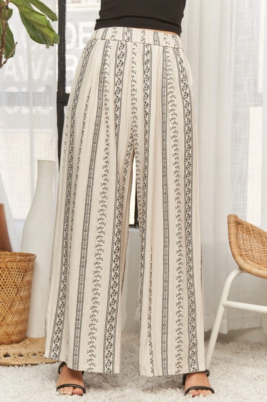 Smooth Fabric Reggie Wide Leg Pants