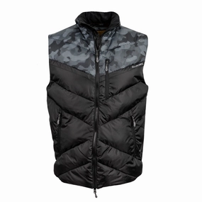 NoiseFreeFabric STS Ranchwear Mens Thermal Black/Multi Poly/Nylon Softshell Vest