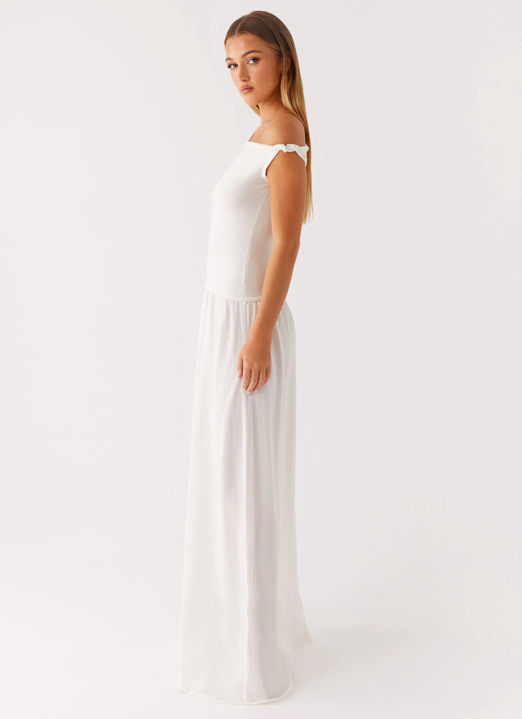 Ardella One Shoulder Maxi Dress - Ivory Pure Comfort