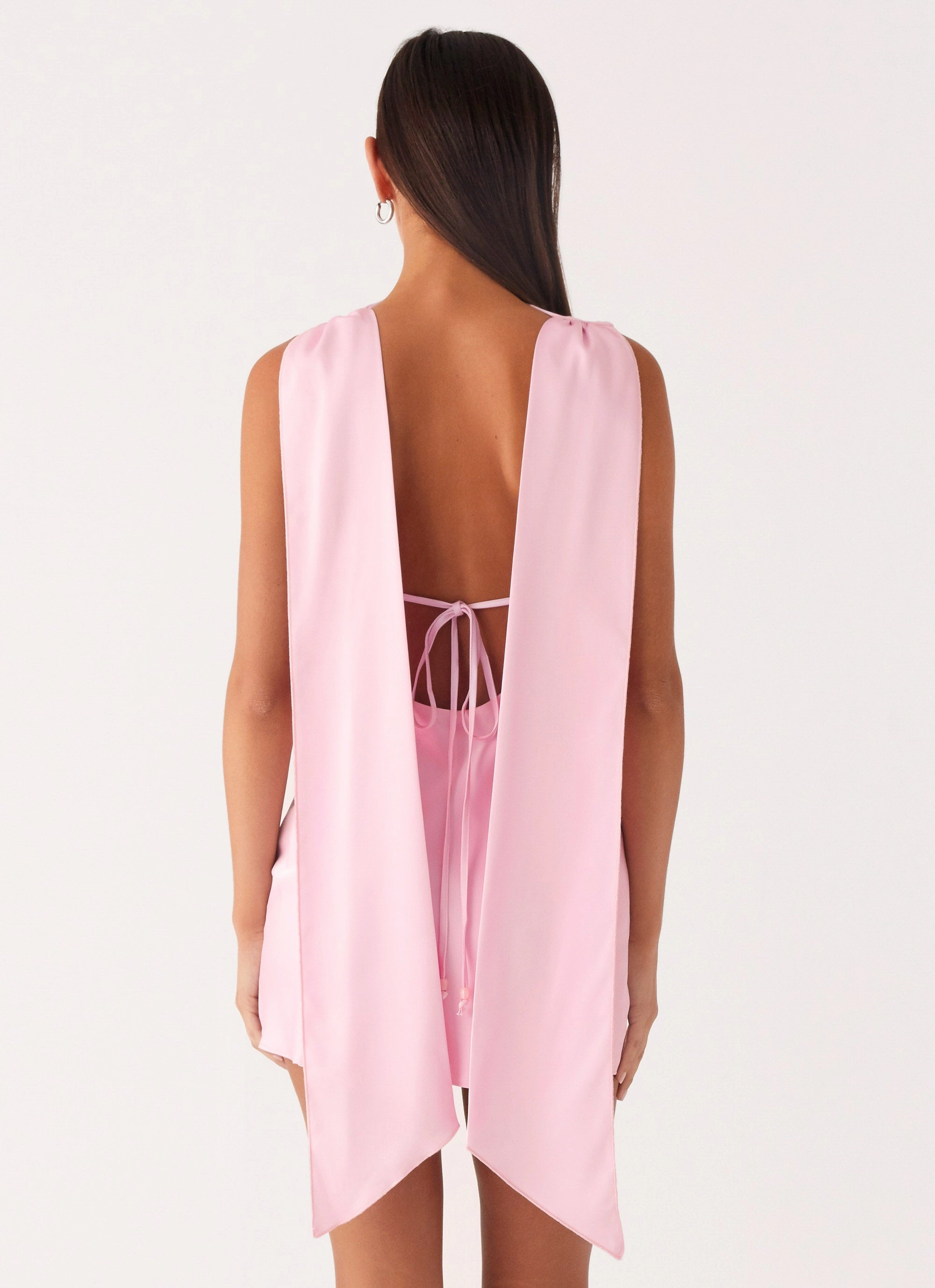 Summer Outfit Breath Ease Cerina High Neck Mini Dress - Pink