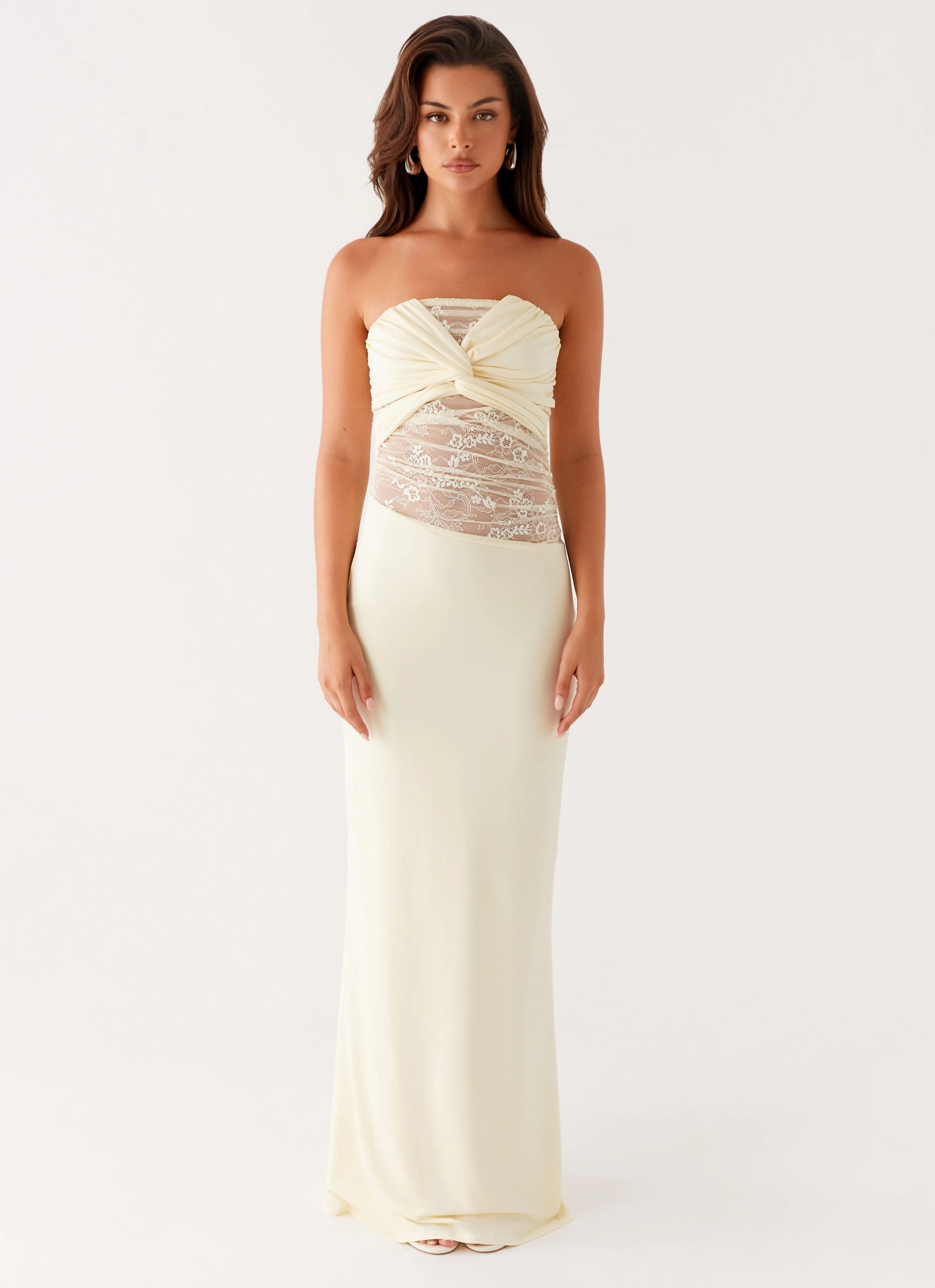 Simple yet sophisticated gown Sweet Energy Strapless Maxi Dress - Yellow