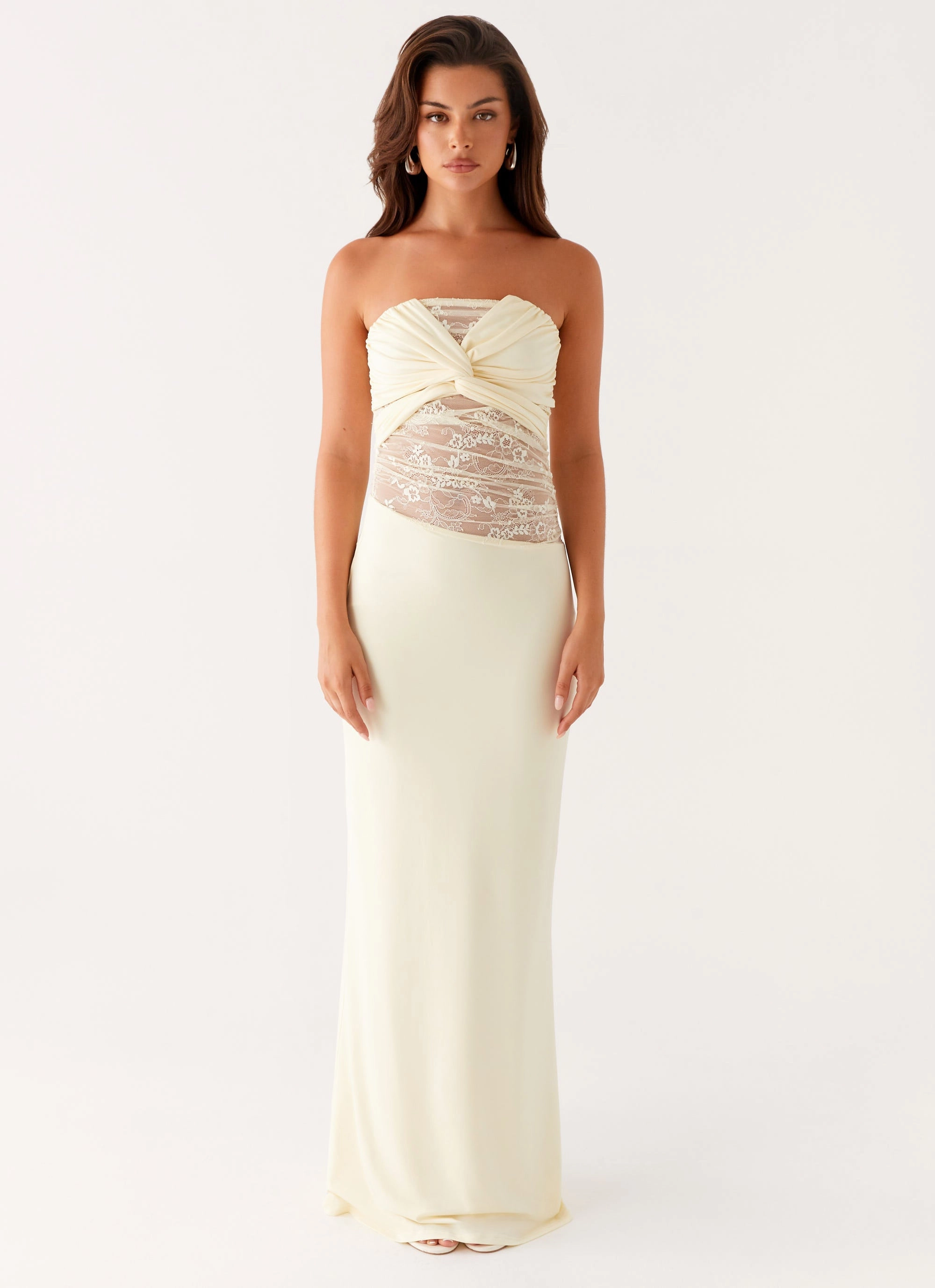 Sweet Energy Strapless Maxi Dress - Yellow AntiStaticMaterial