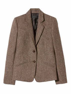 Lyon Jacket in Brown Donegal WindproofTechnology Commuter Friendly Look