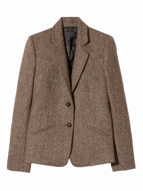 Lyon Jacket in Brown Donegal WindproofTechnology Commuter Friendly Look