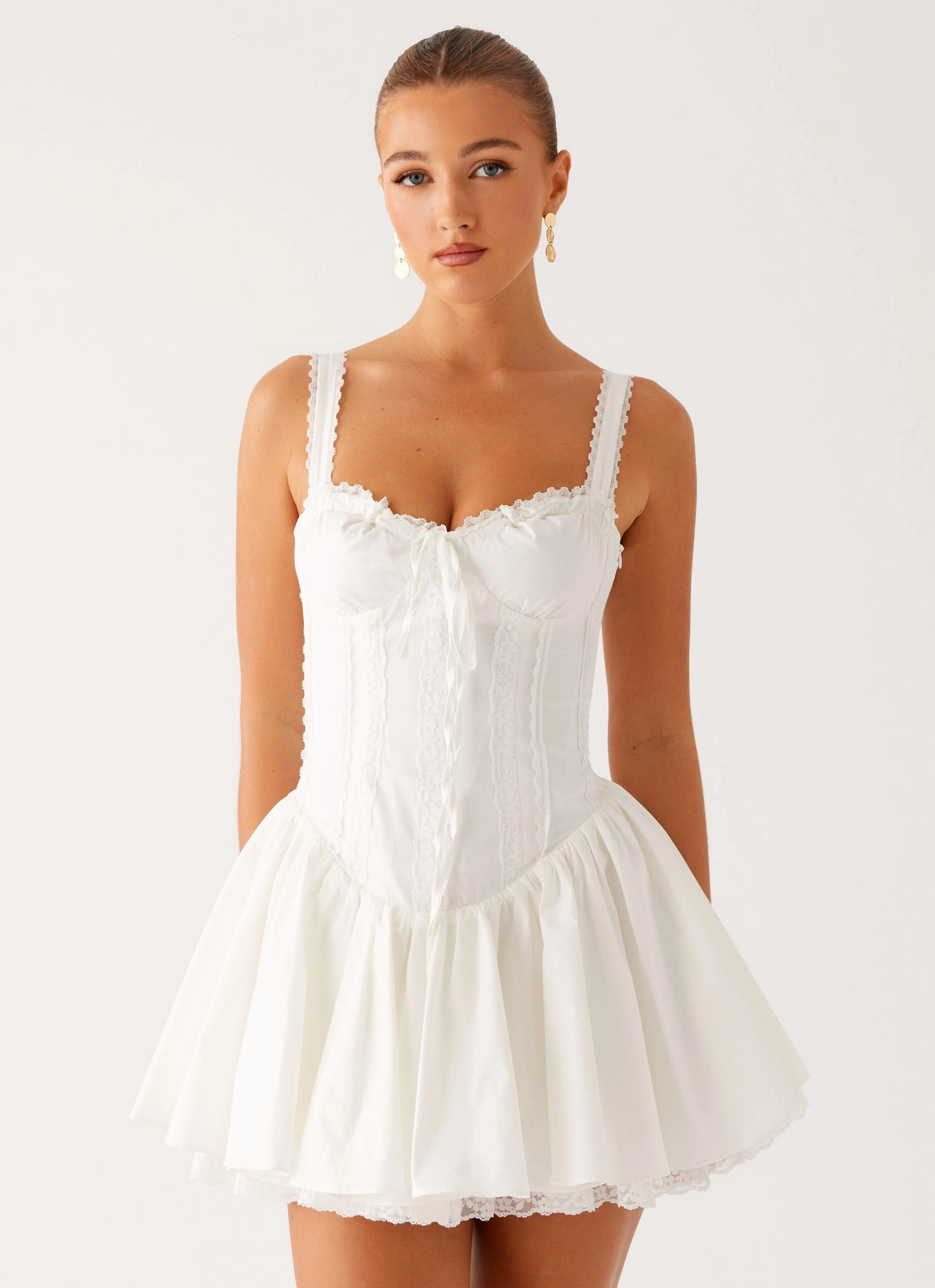 Unlined Look Lacie Mini Dress - White