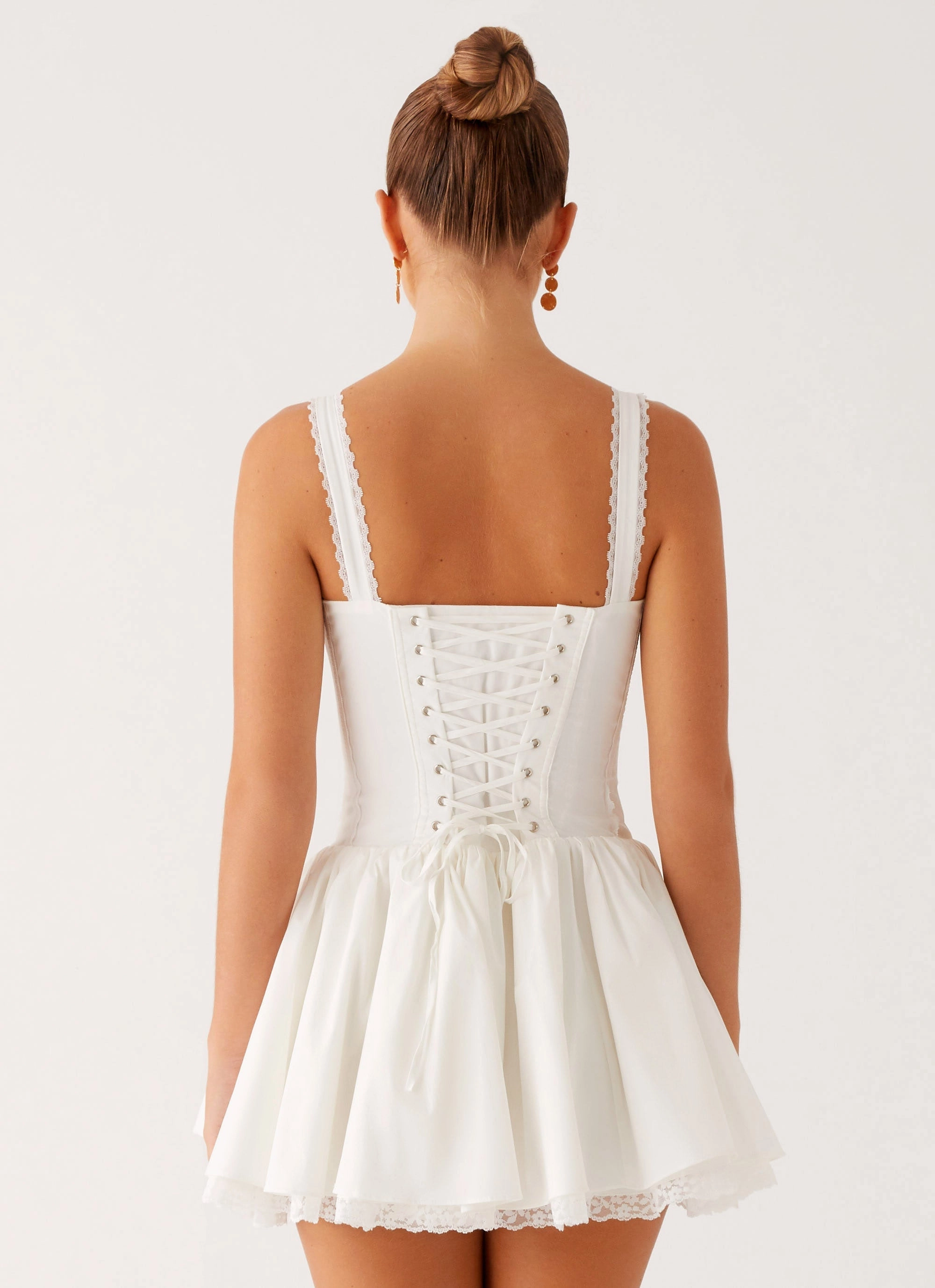 Lacie Mini Dress - White Breathable Material