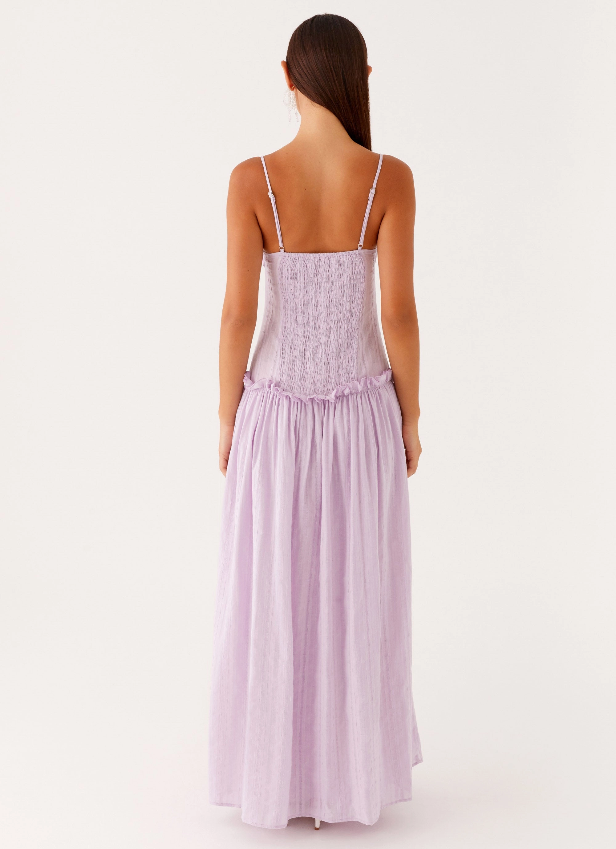 Jacinda Drop Waist Maxi Dress - Lavender All Season Style