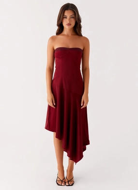 Matisse Midi Dress - Red Lounge Moment Timeless Wear