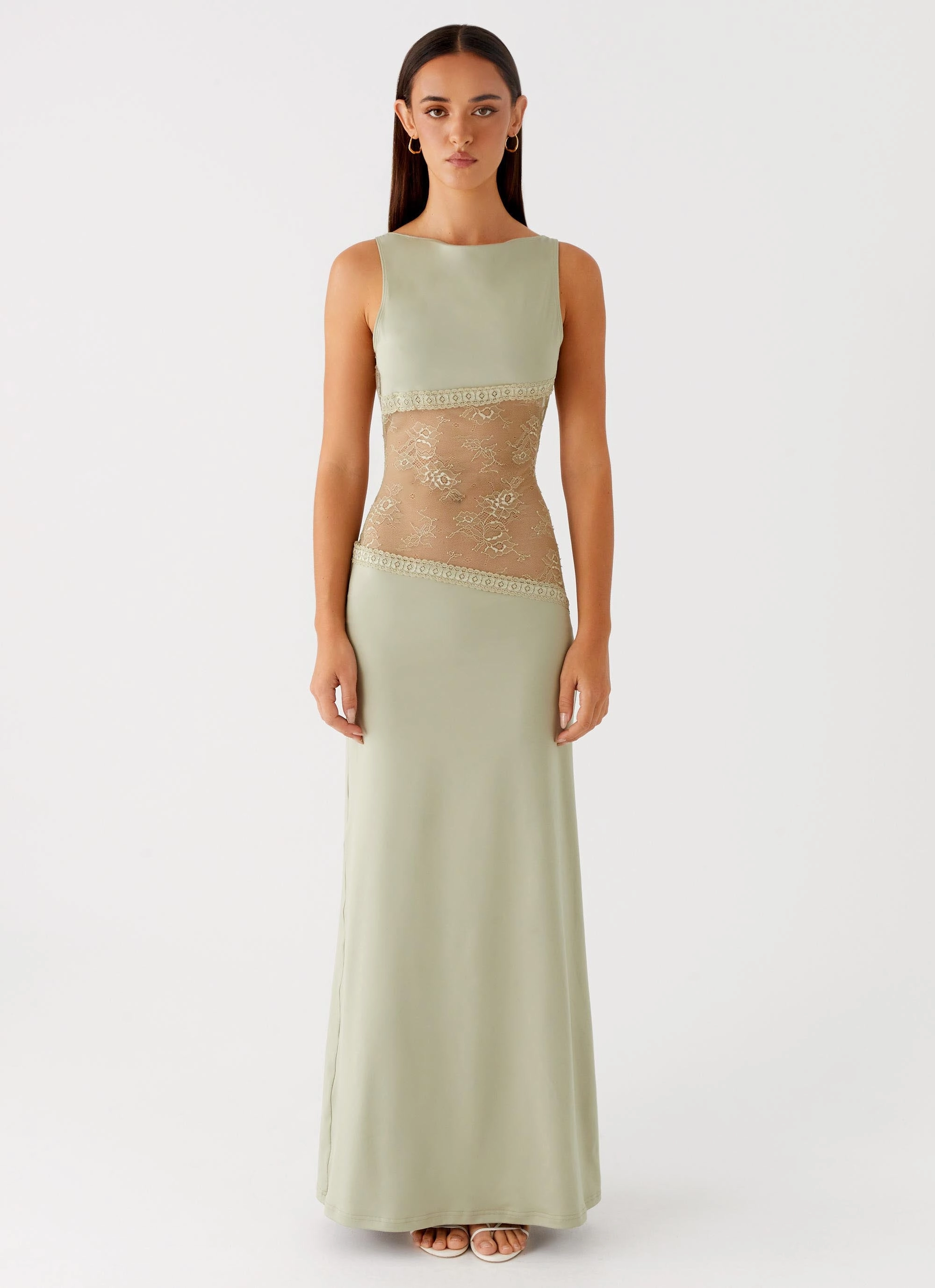Comfy Look slim fit Lucinda Maxi Dress - Sage