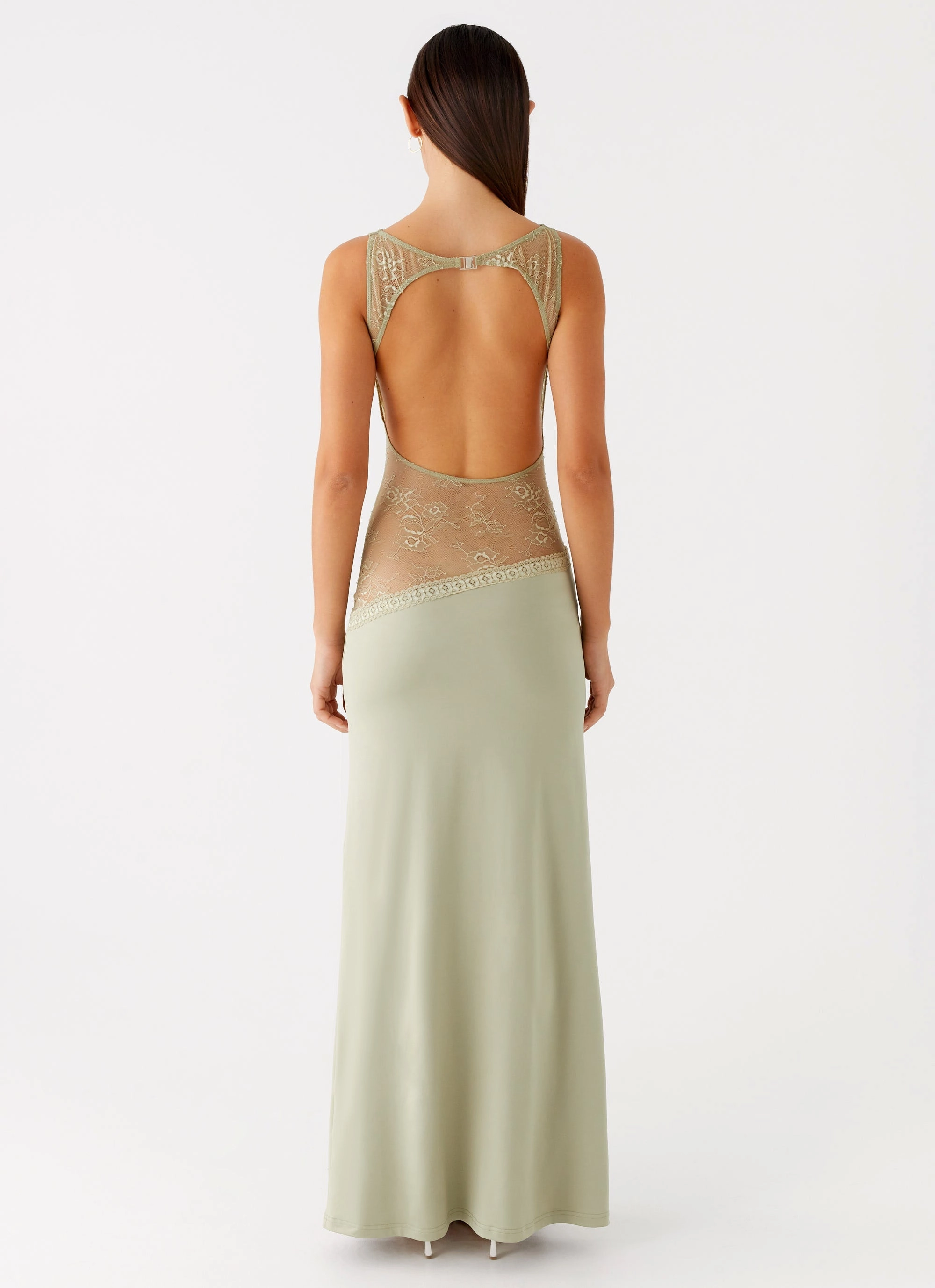 Simple formal dress Classic Grace Lucinda Maxi Dress - Sage
