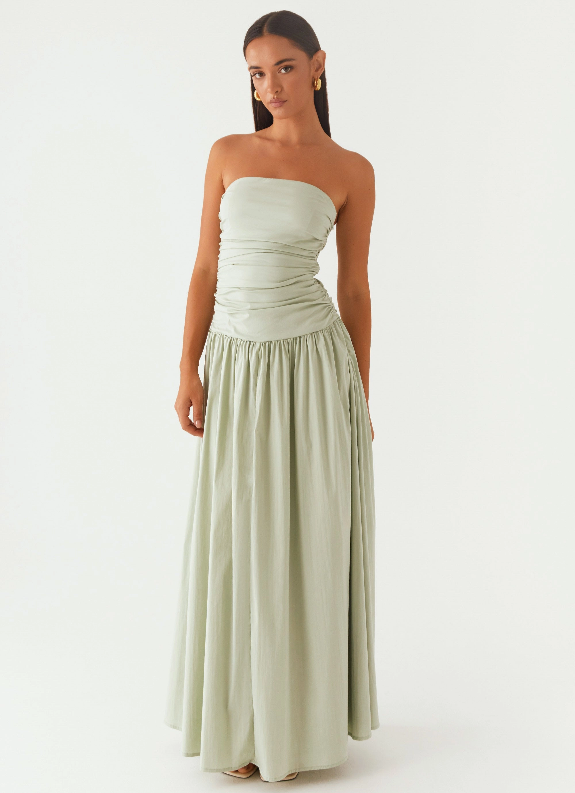 Carmel Maxi Dress - Sage Dainty Finish