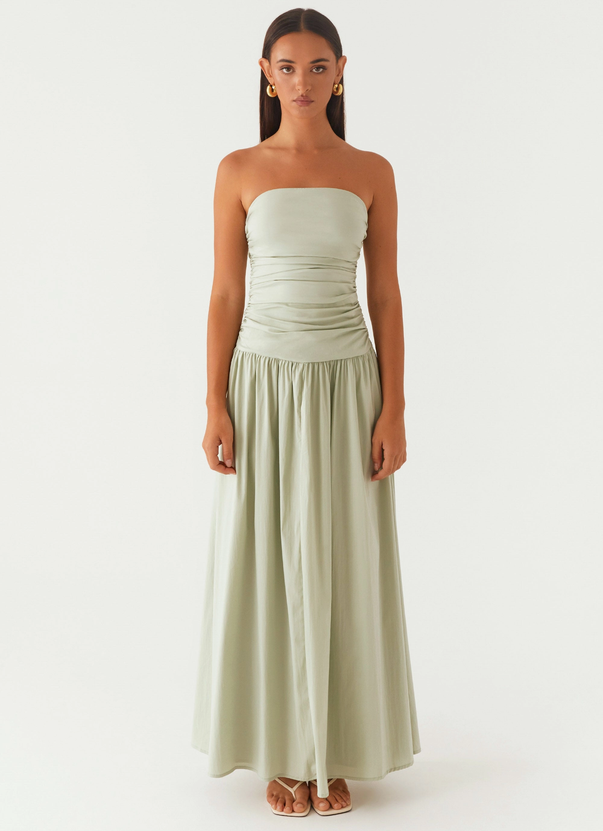 Magic Day Carmel Maxi Dress - Sage