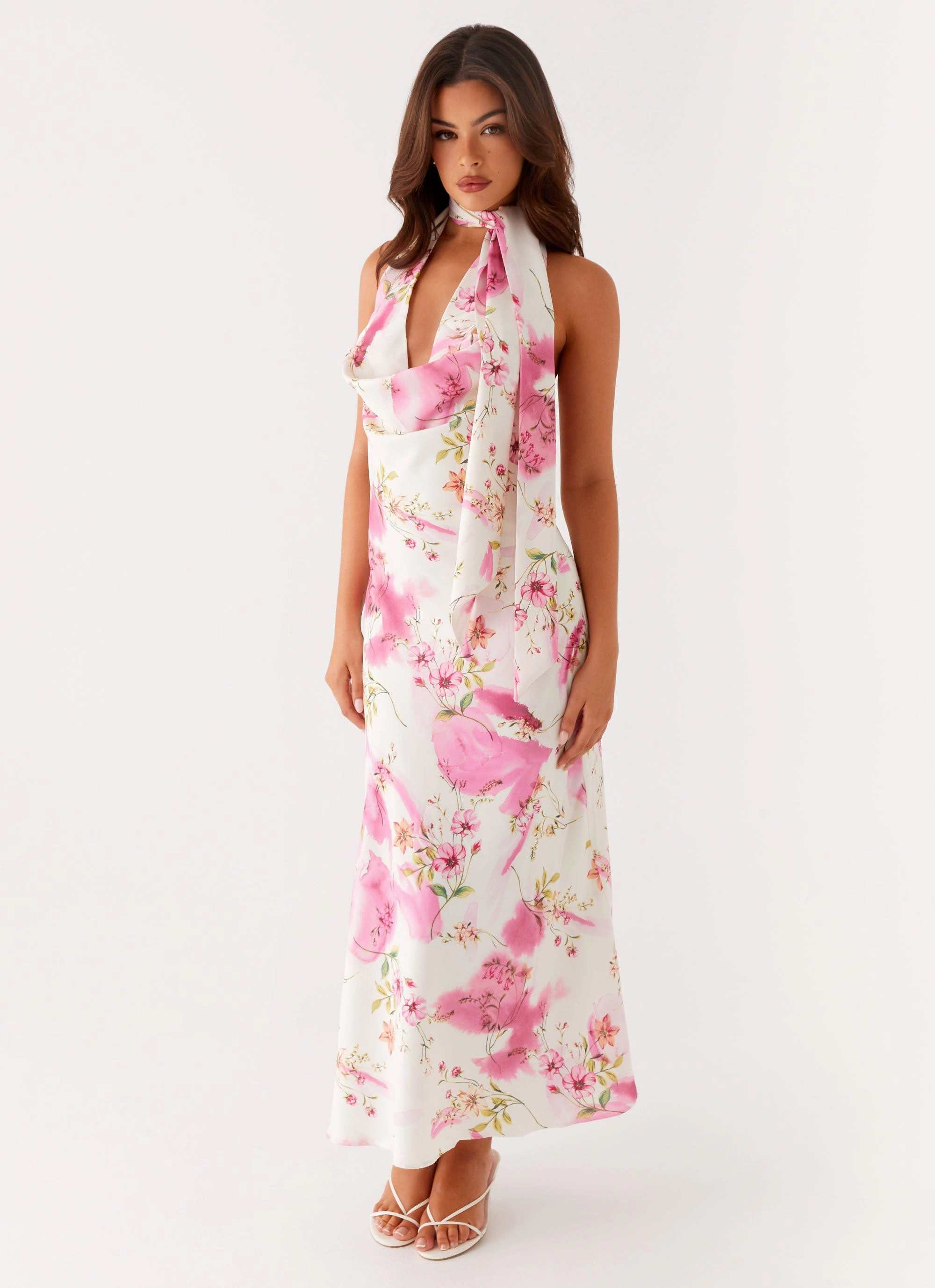 Versatile sundress Jensen Midi Dress - Ivory Floral Print