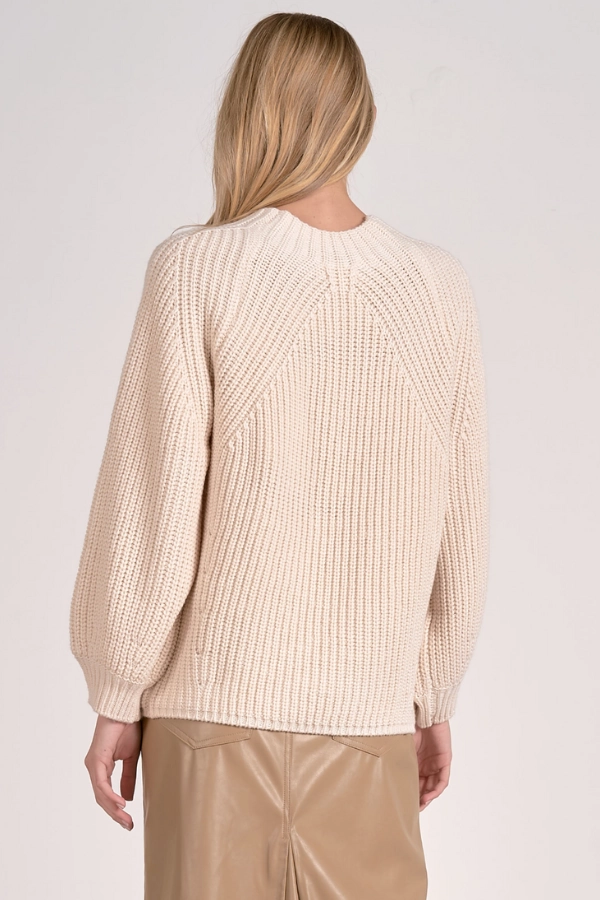 Ribbed Knit Cozy Sweater PunctureResistantReinforcement