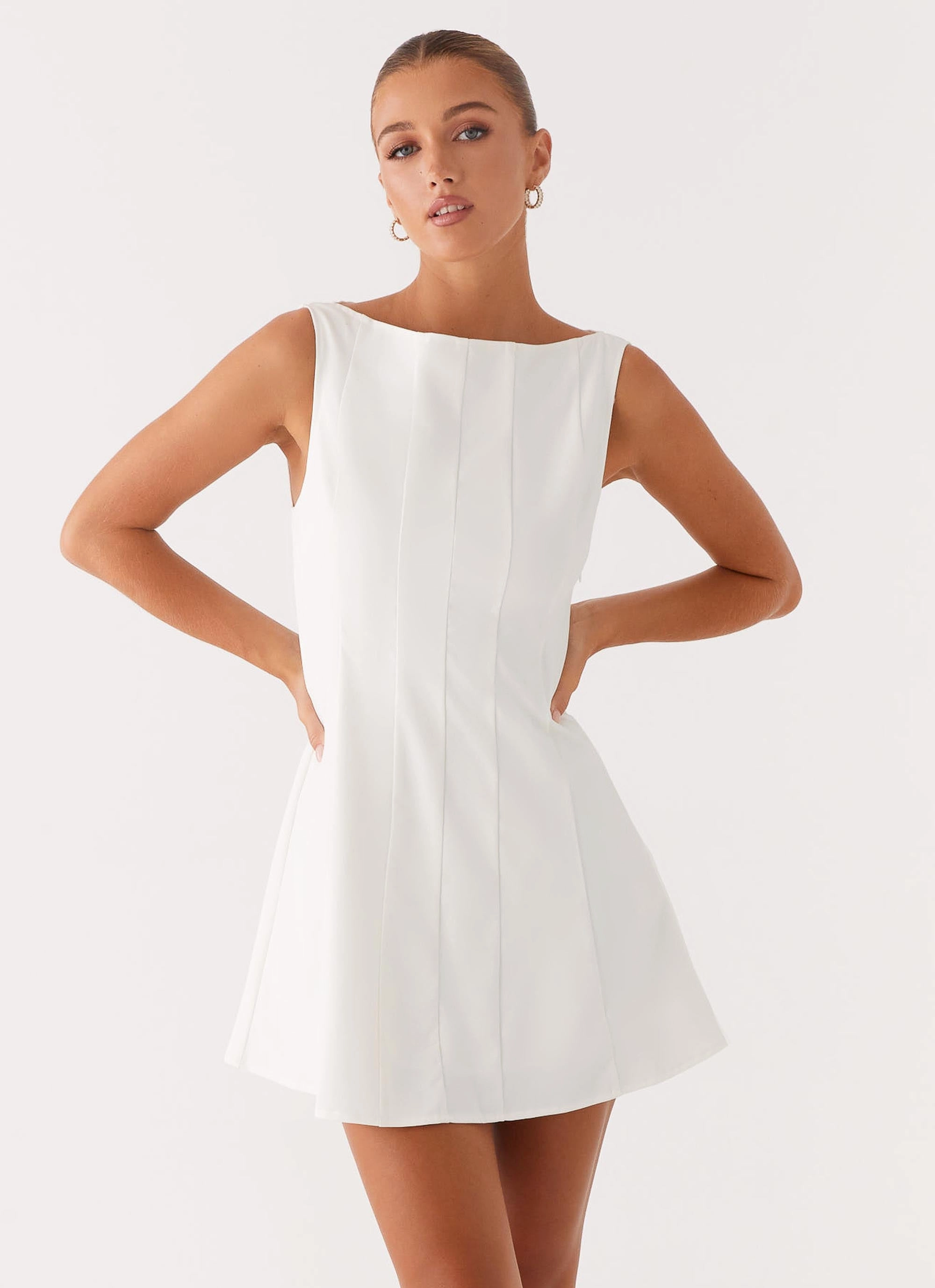 Emelie Mini Dress - White Heritage-Brand