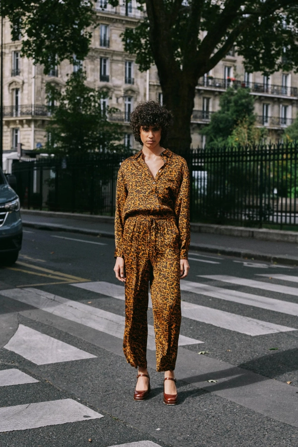 RollUpCuff Cozy Layer FRNCH Maelle Button Up Shirt