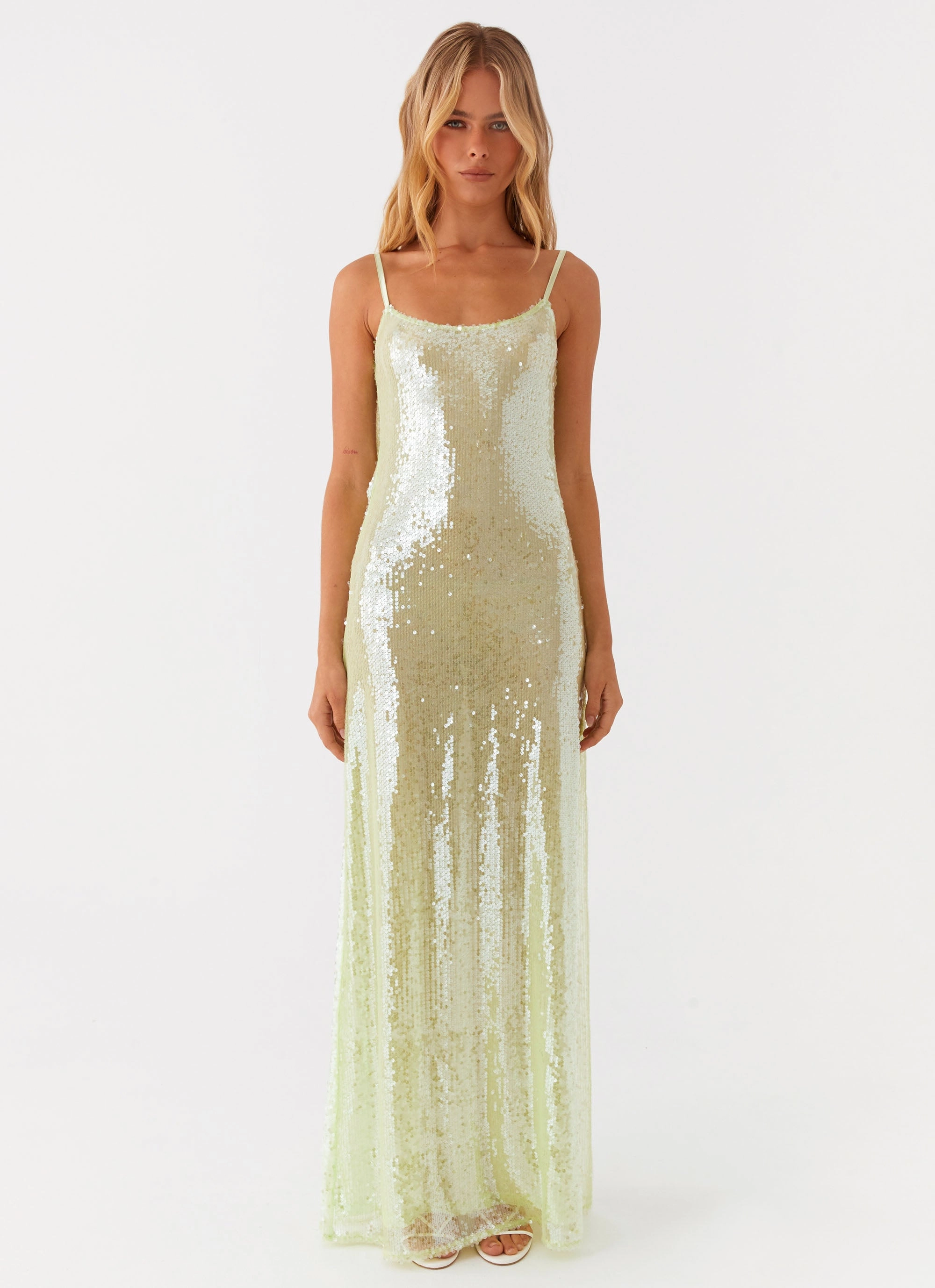 Higher Level Sequin Maxi Dress - Mint Chic Motion