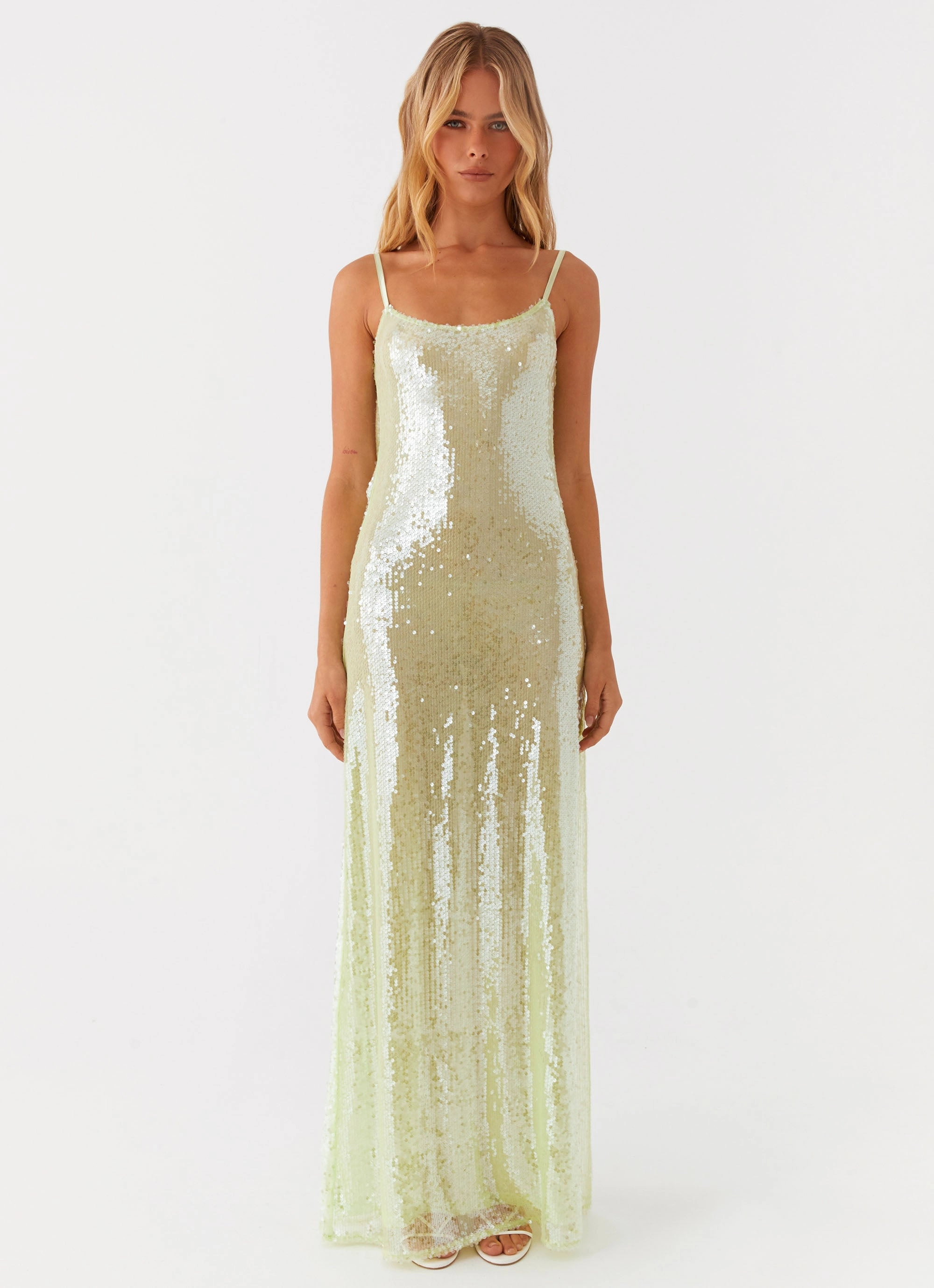 Higher Level Sequin Maxi Dress - Mint City Layers