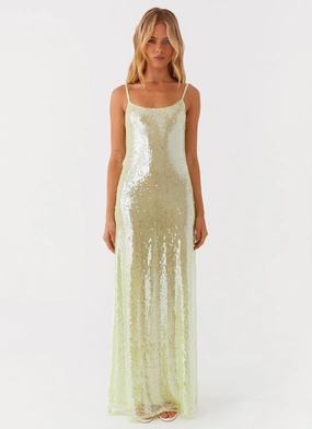 Higher Level Sequin Maxi Dress - Mint Chic Motion
