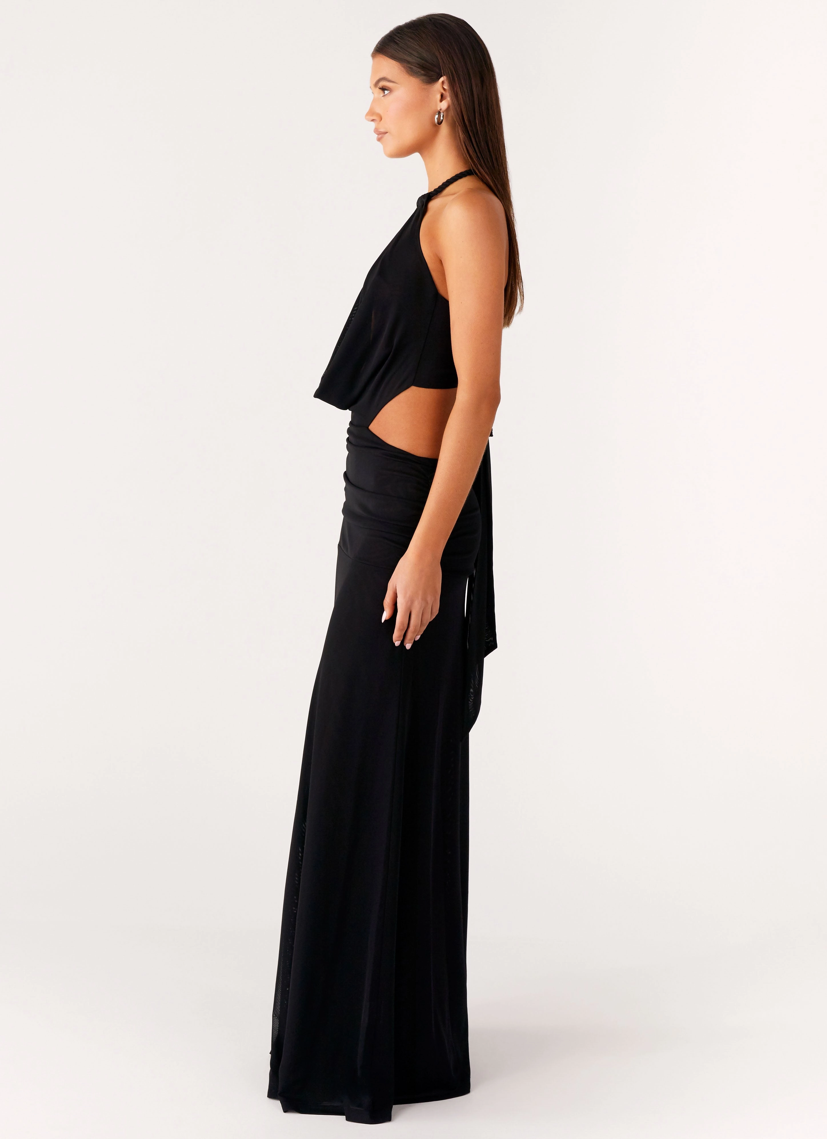 Only Love Maxi Dress - Black Gentle Aesthetic Tiered Skirt