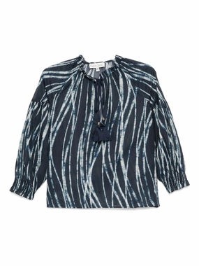 Anti Static Cloth Blend Aramis Top in Avalon Evening Blue