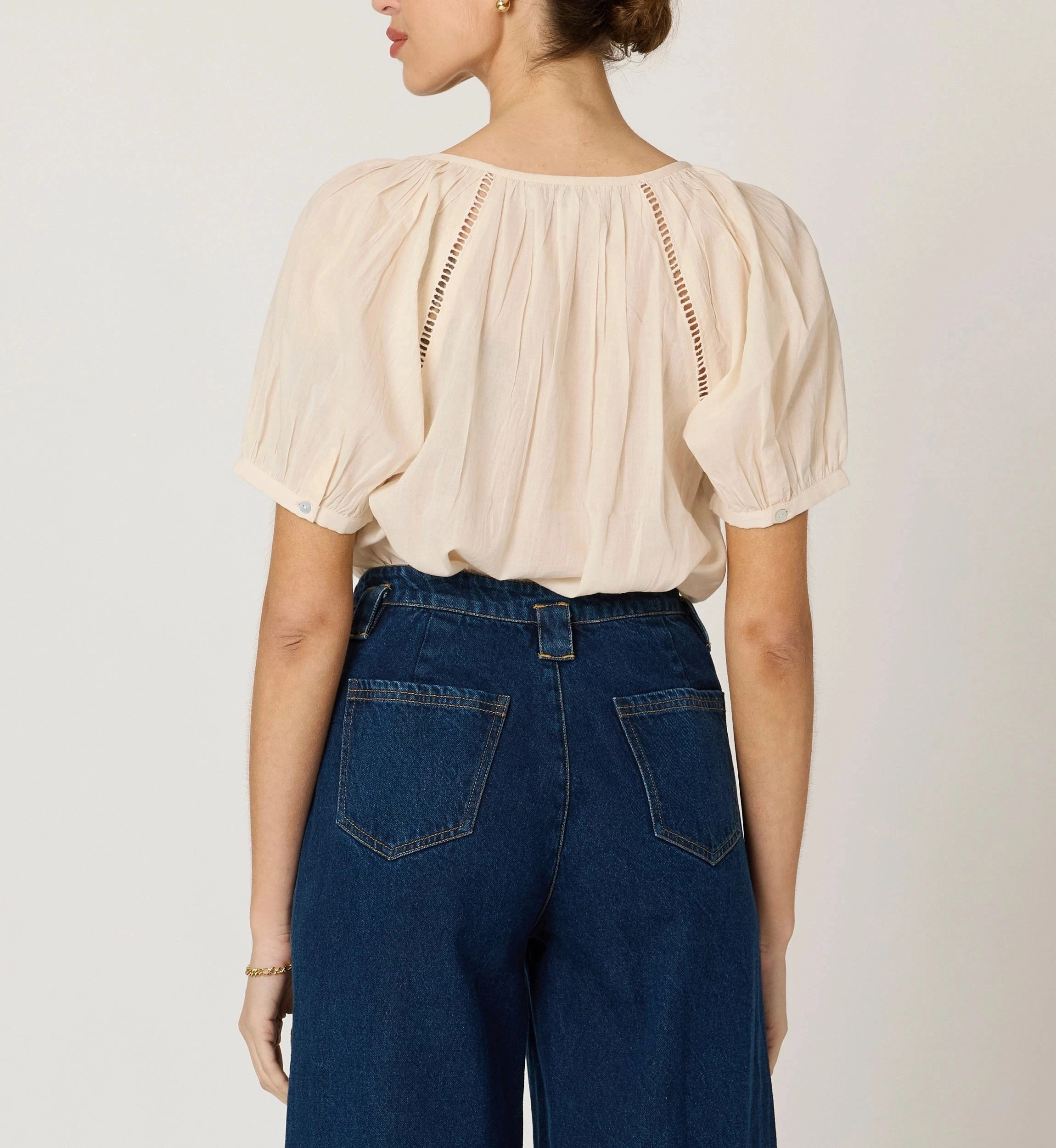 TailoredCut Adeline Blouse | Ivory
