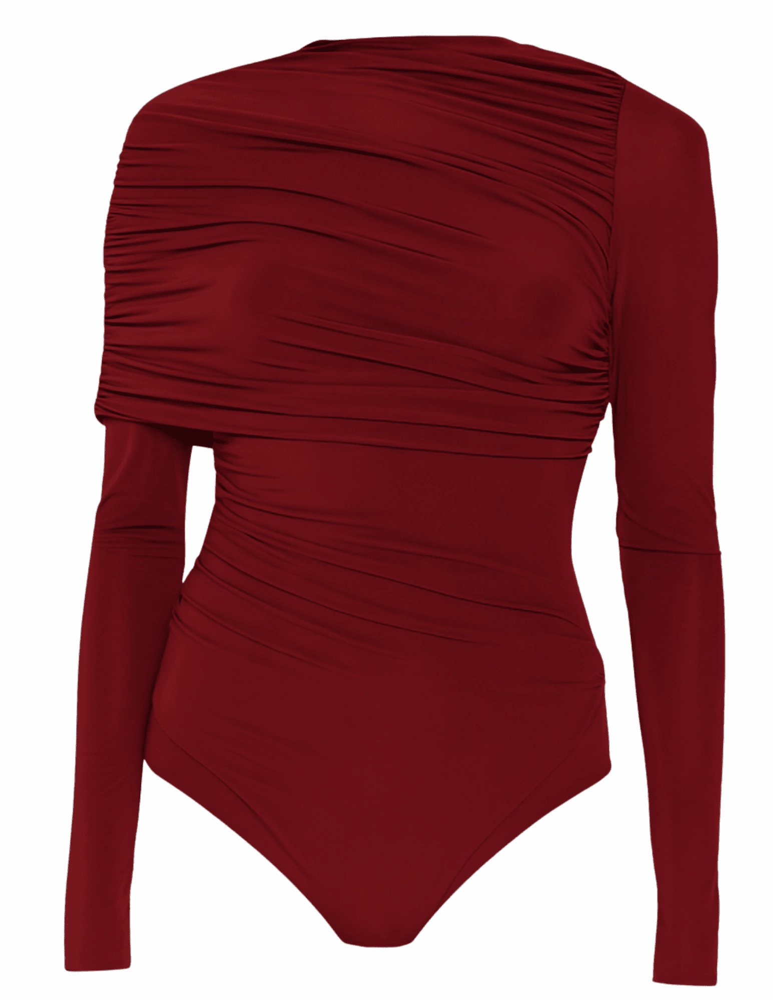 Stretch Fit WrinkleResistantWeave Ronny Kobo Zarina Long Sleeve Bodysuit