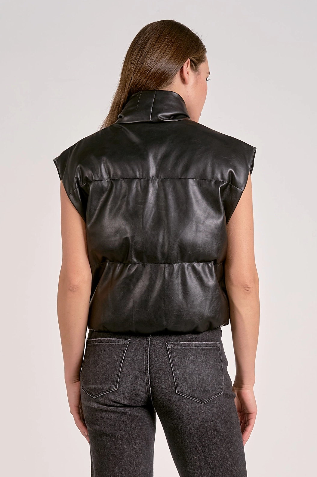 Fran Puffer Vest - Black LowProfileZipperSystem