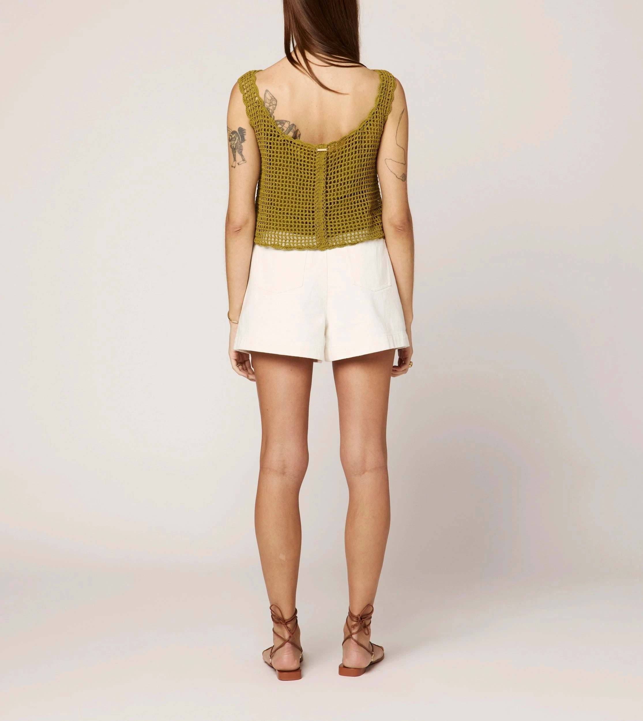 Reversible design Caylee Crochet Top | Moss