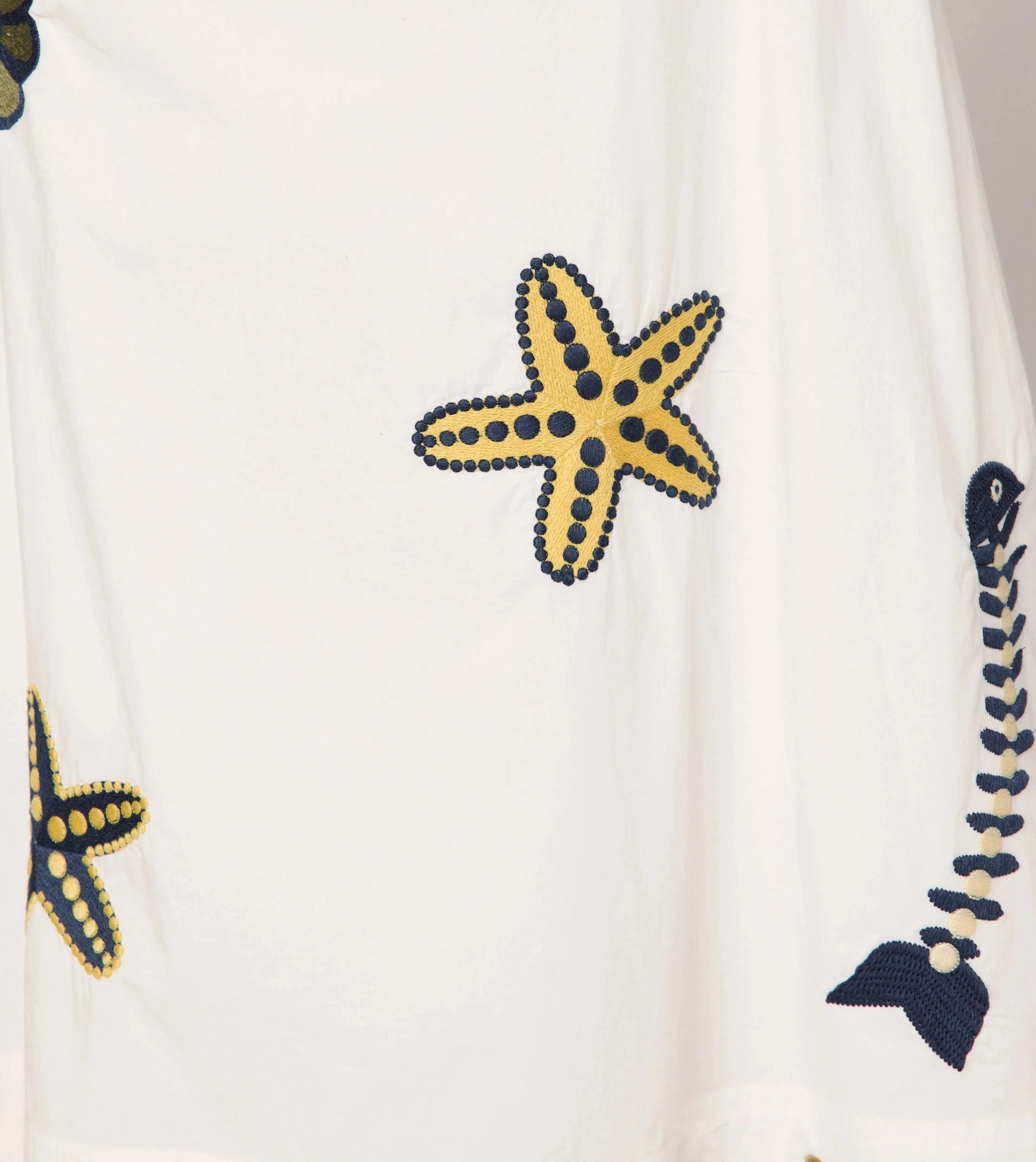 Eden Ankle Skirt | Ivory Multi Tagless Labeling