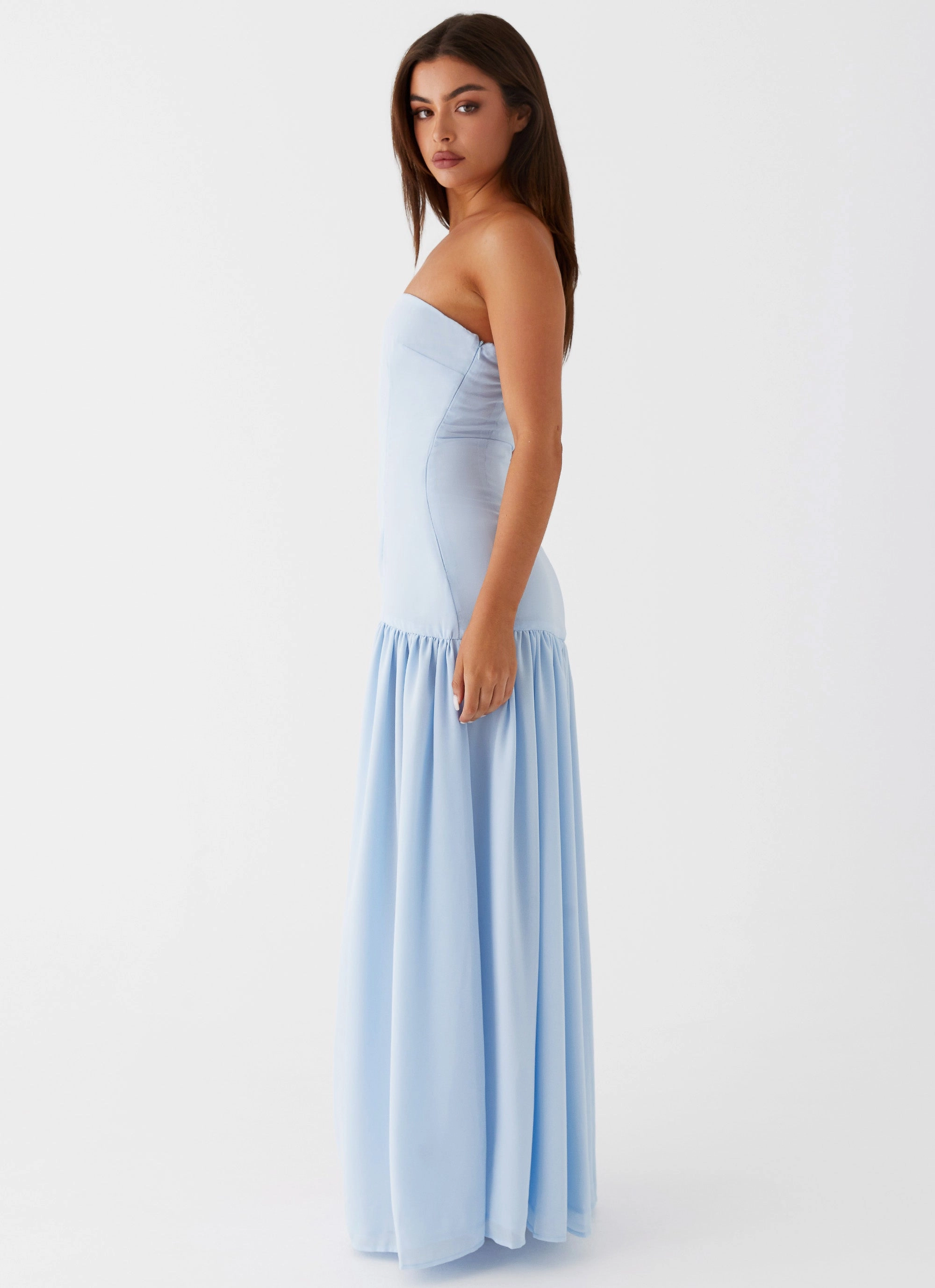 Eden Strapless Maxi Dress - Blue Chic and Stylish