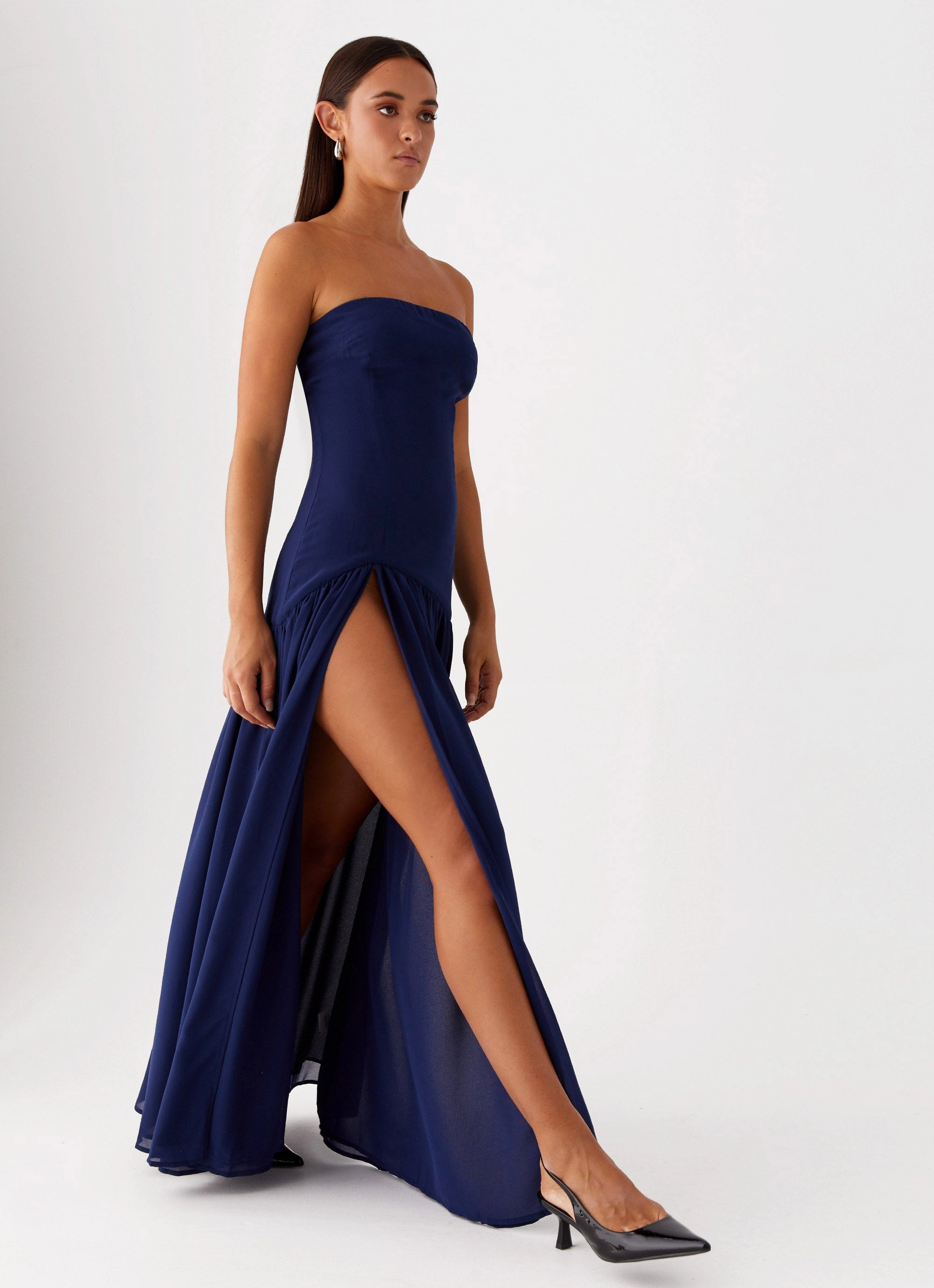Classic Layering Pure Aesthetic Eden Strapless Maxi Dress - Navy