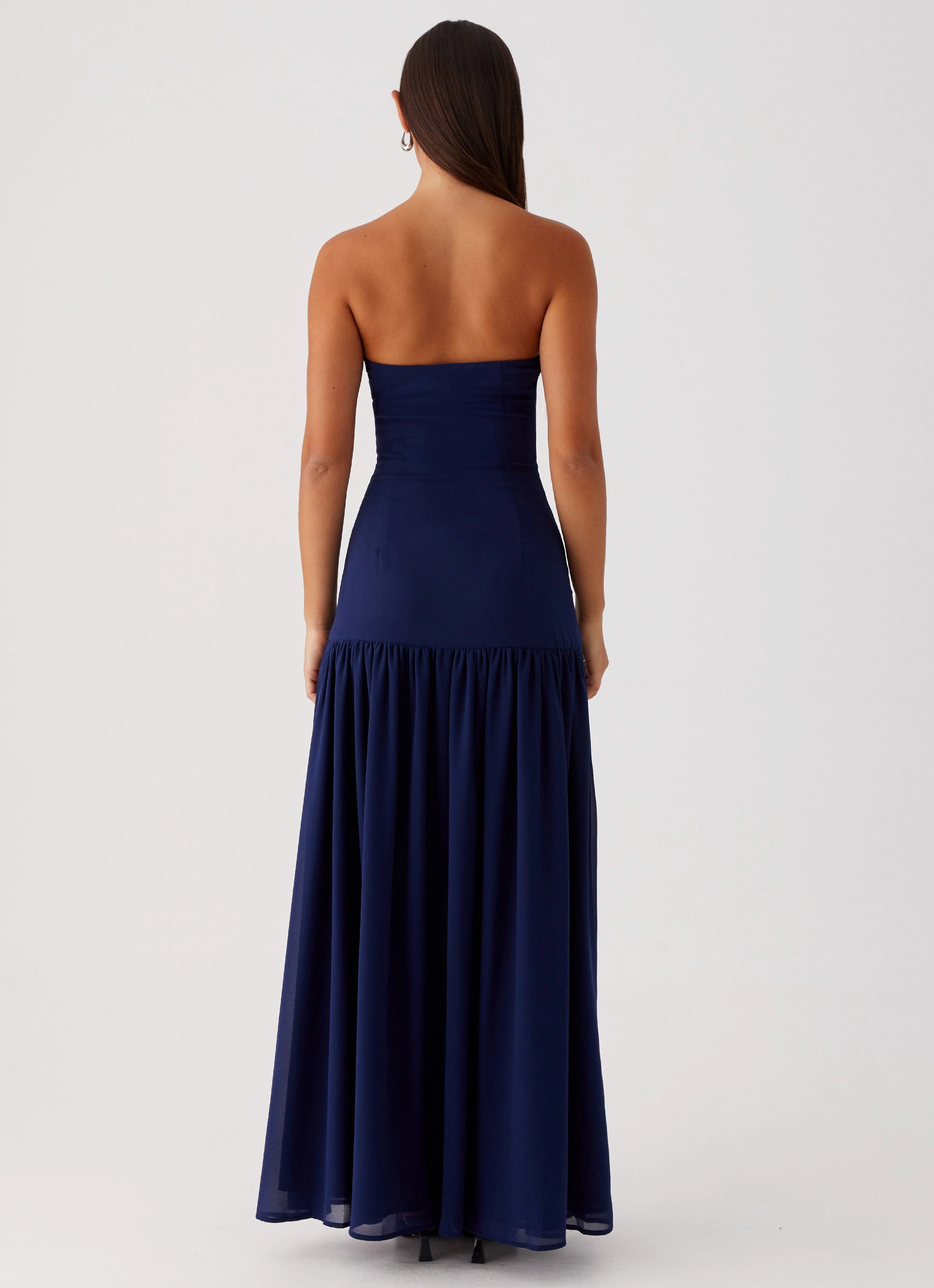 Eden Strapless Maxi Dress - Navy Relaxed-fit Sophisticated Layers