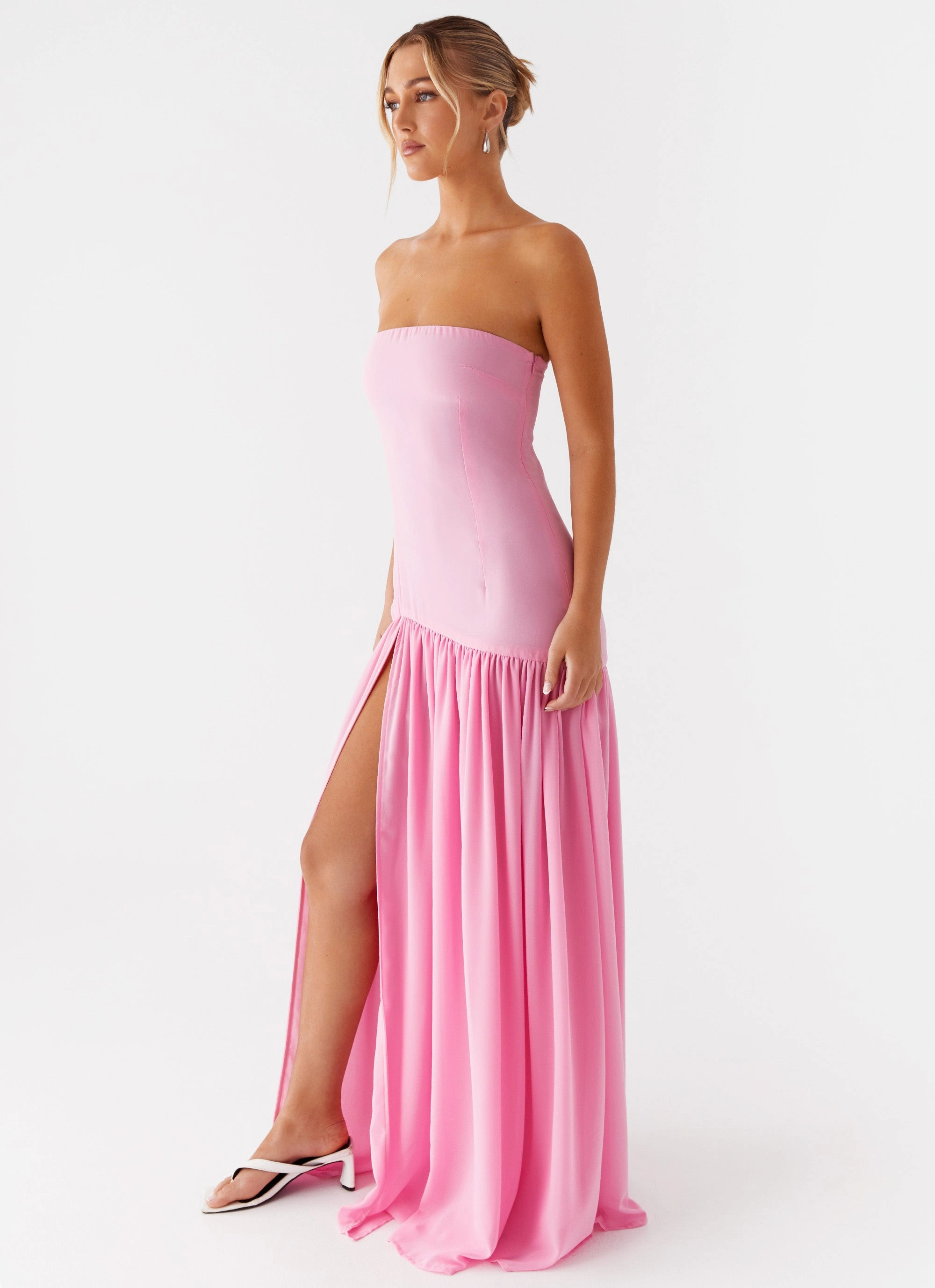 Walk Grace Eden Strapless Maxi Dress - Pink