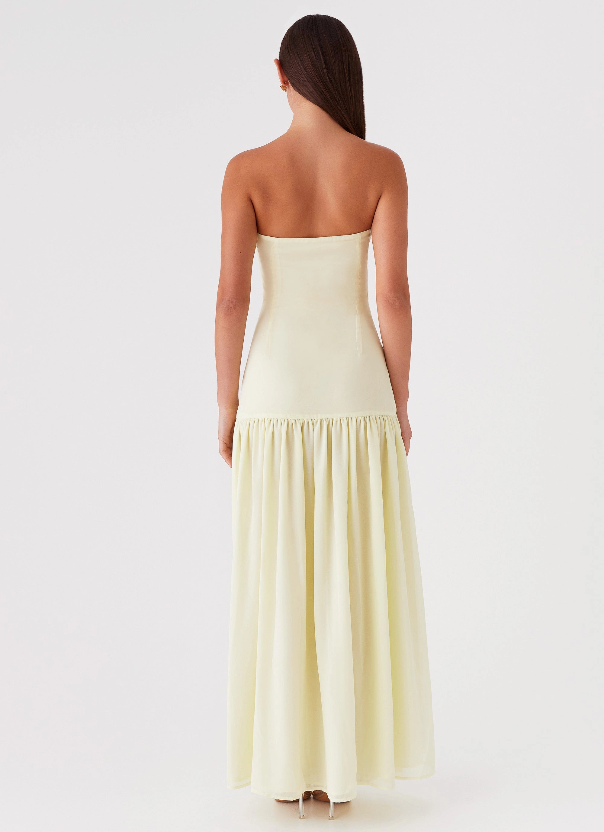 Eden Strapless Maxi Dress - Yellow Relaxed Wear Festival Mood