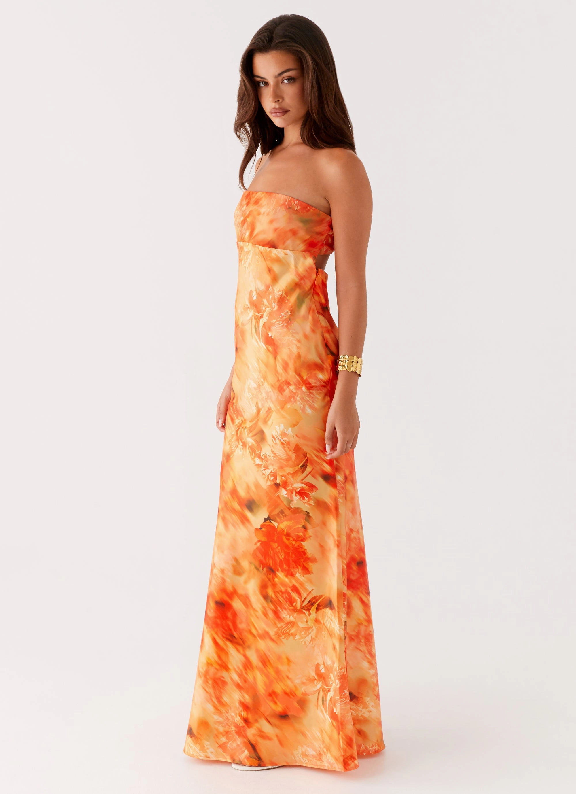 Dress-Up Style Carmen Maxi Dress - Sunset Floral