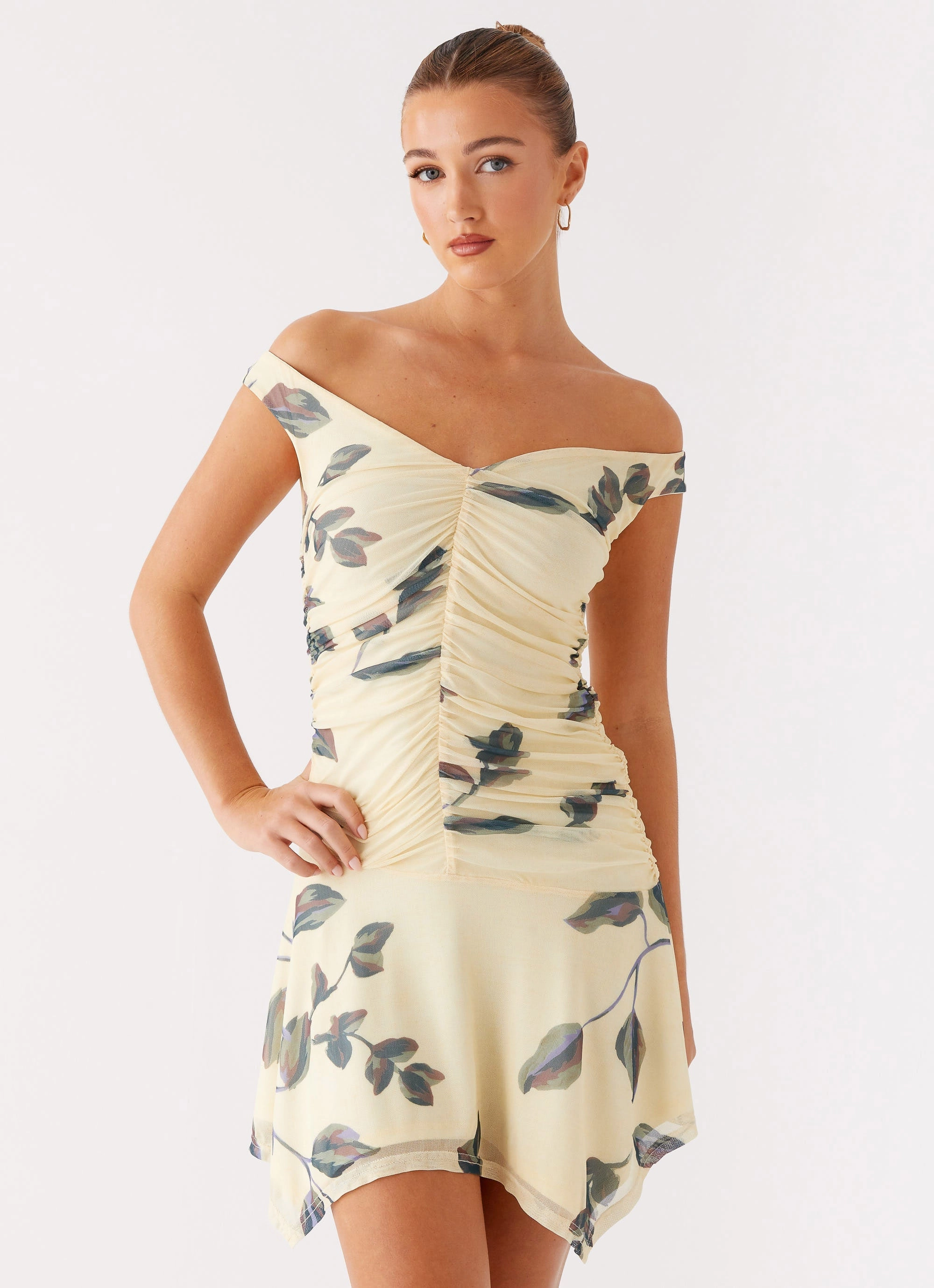 A Line Cut Relaxed fit wear Josette Mini Dress - Buttercream Bliss