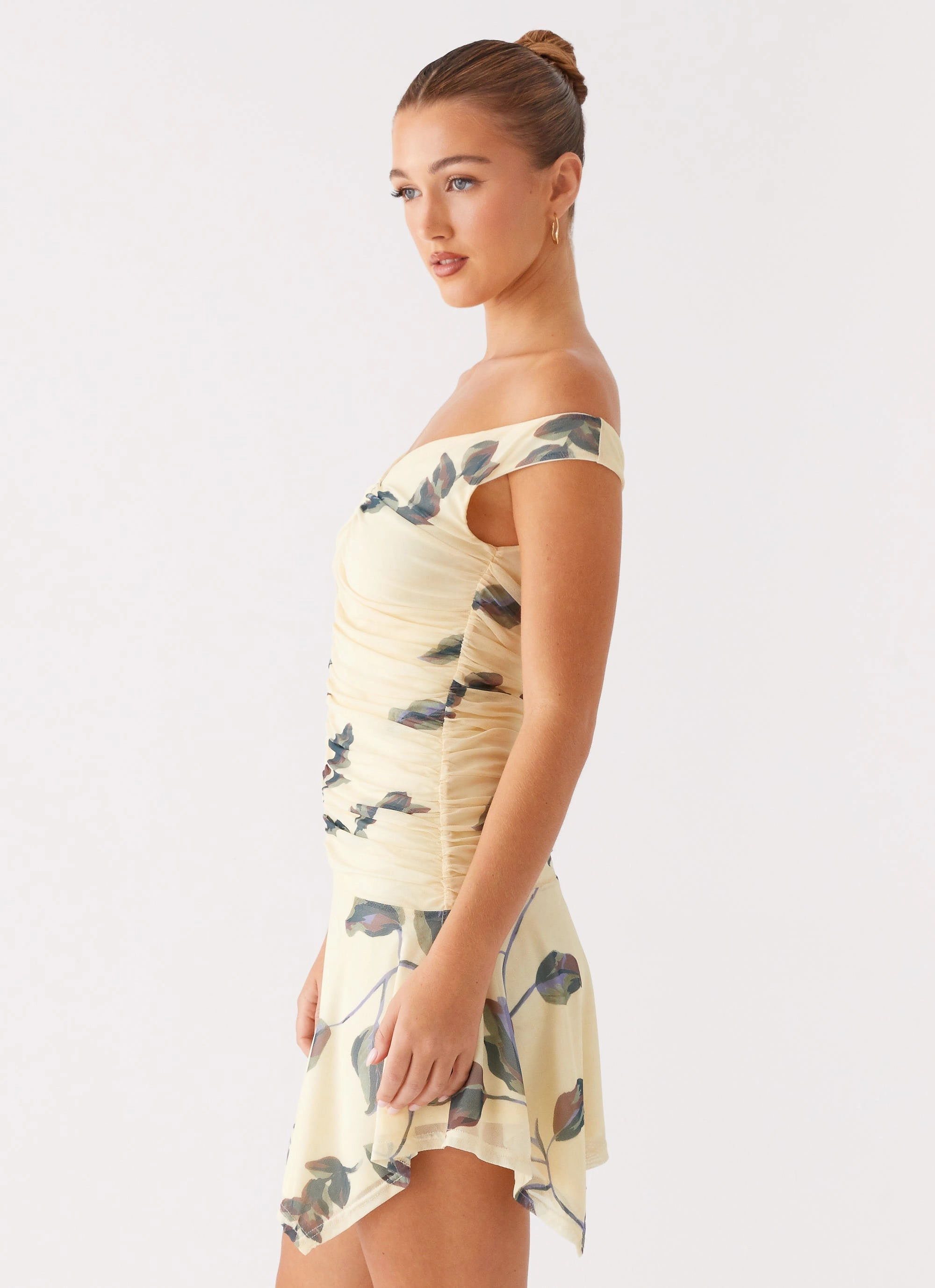 Street Mood Josette Mini Dress - Buttercream Bliss