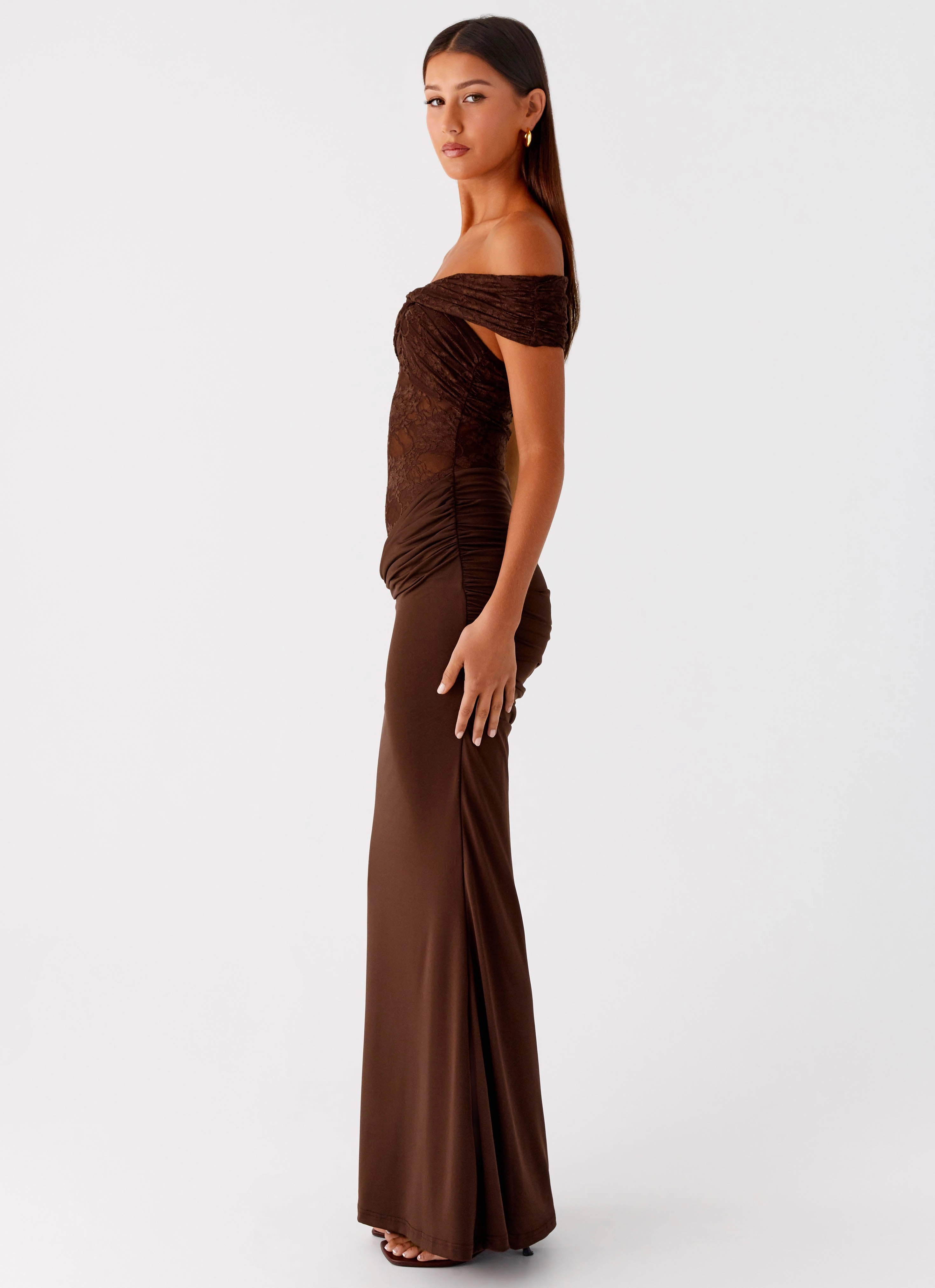 Night Appeal Soft Neutral Either Way Maxi Dress - Chocolate