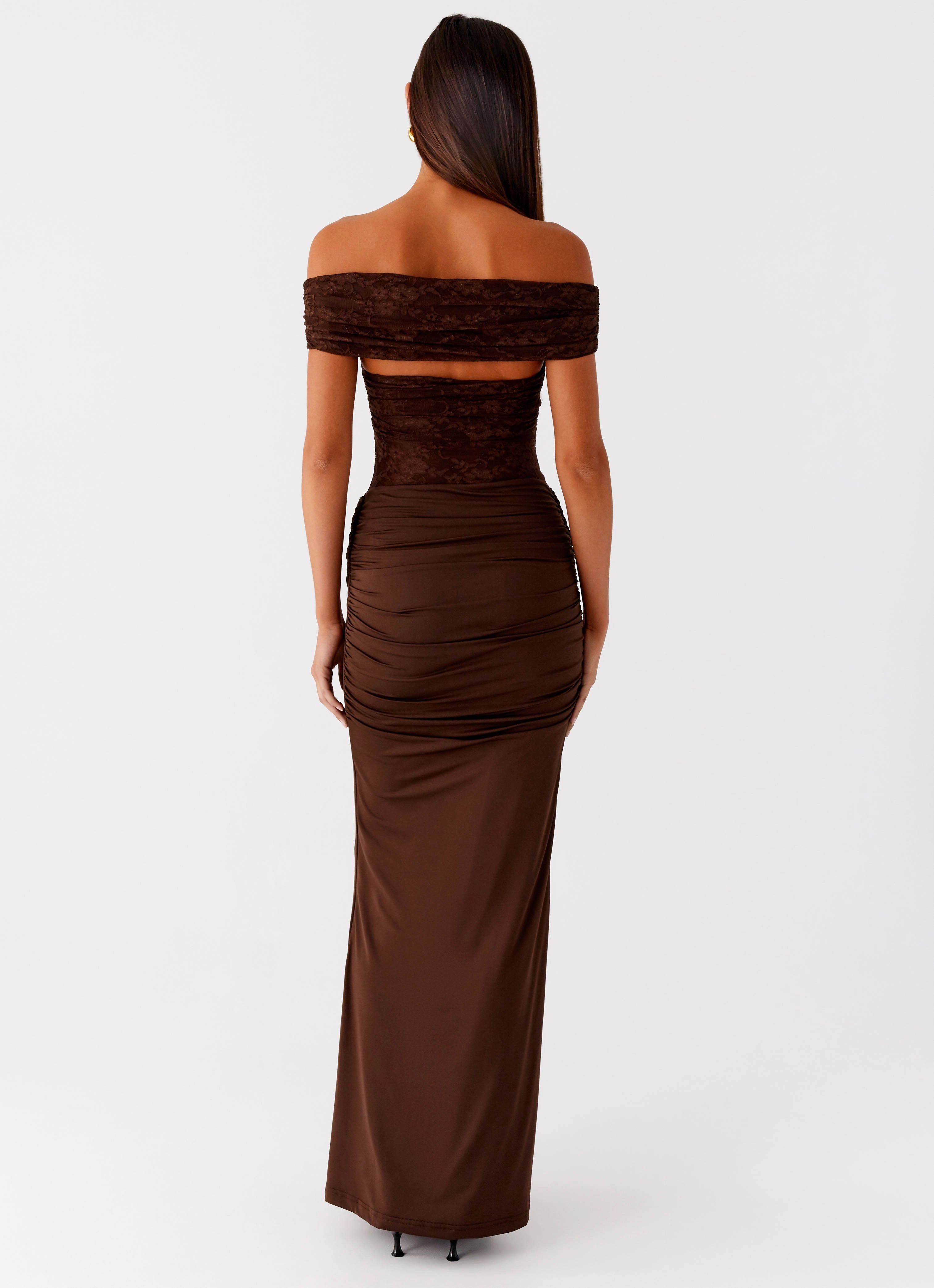 Either Way Maxi Dress - Chocolate Pure Fabric