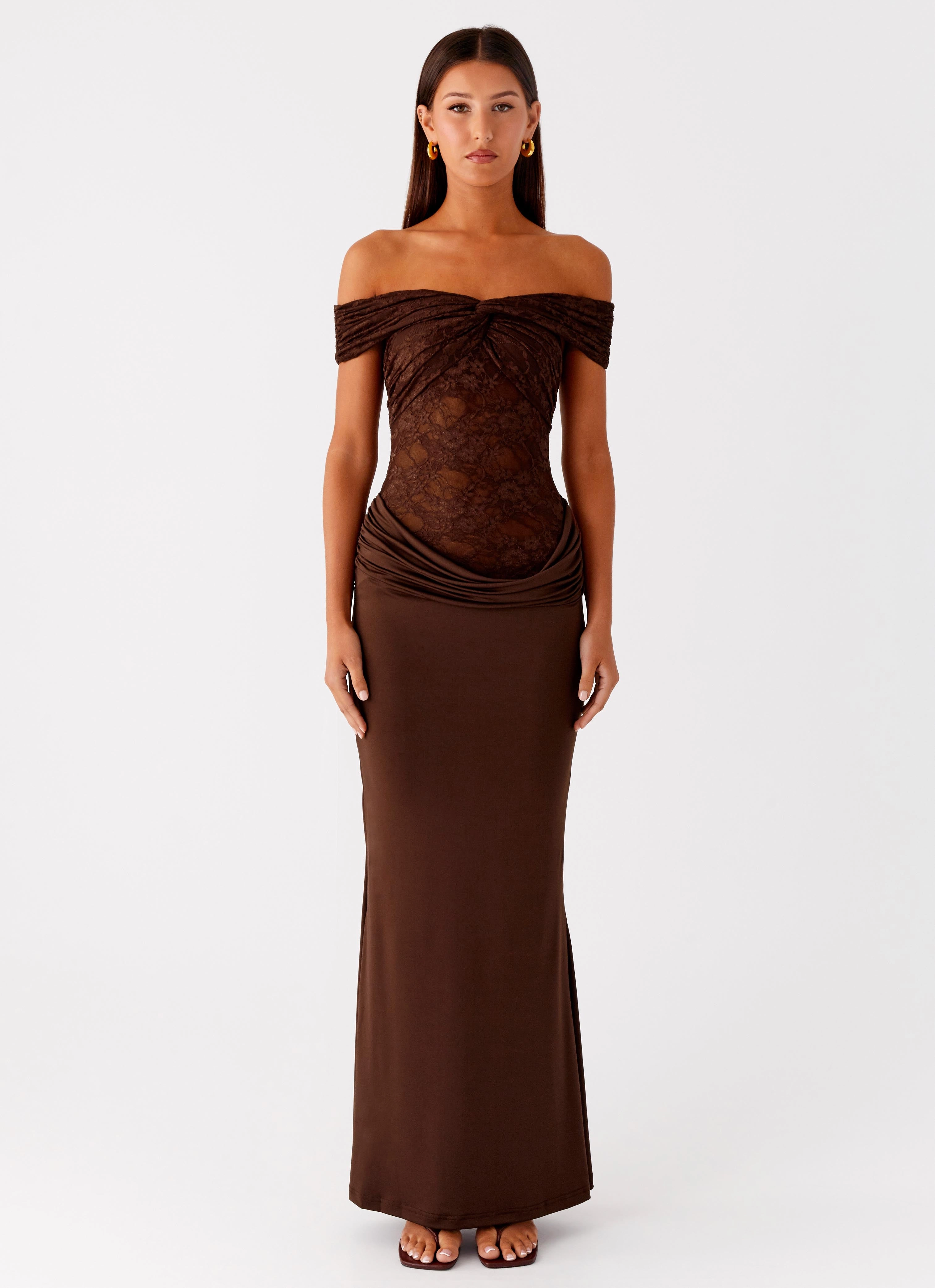 Either Way Maxi Dress - Chocolate Confident Mood