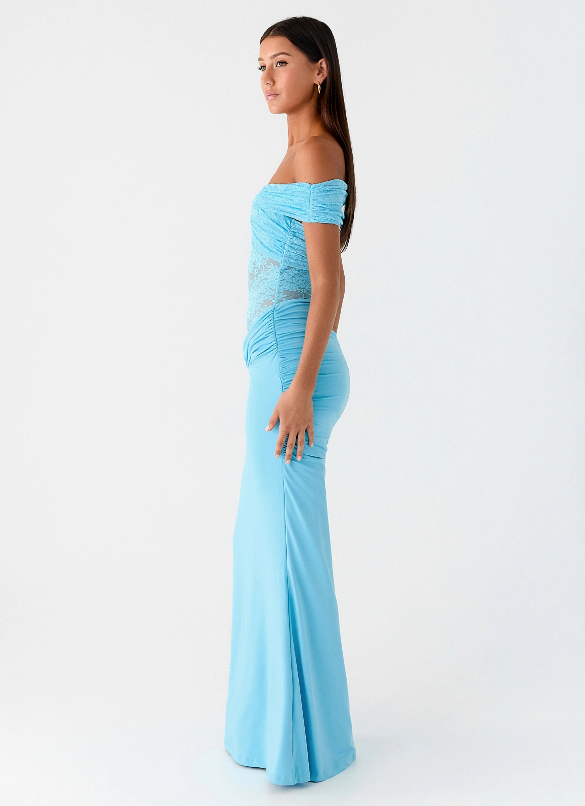 Either Way Maxi Dress - Turquoise Blue Chill Design Feather Light