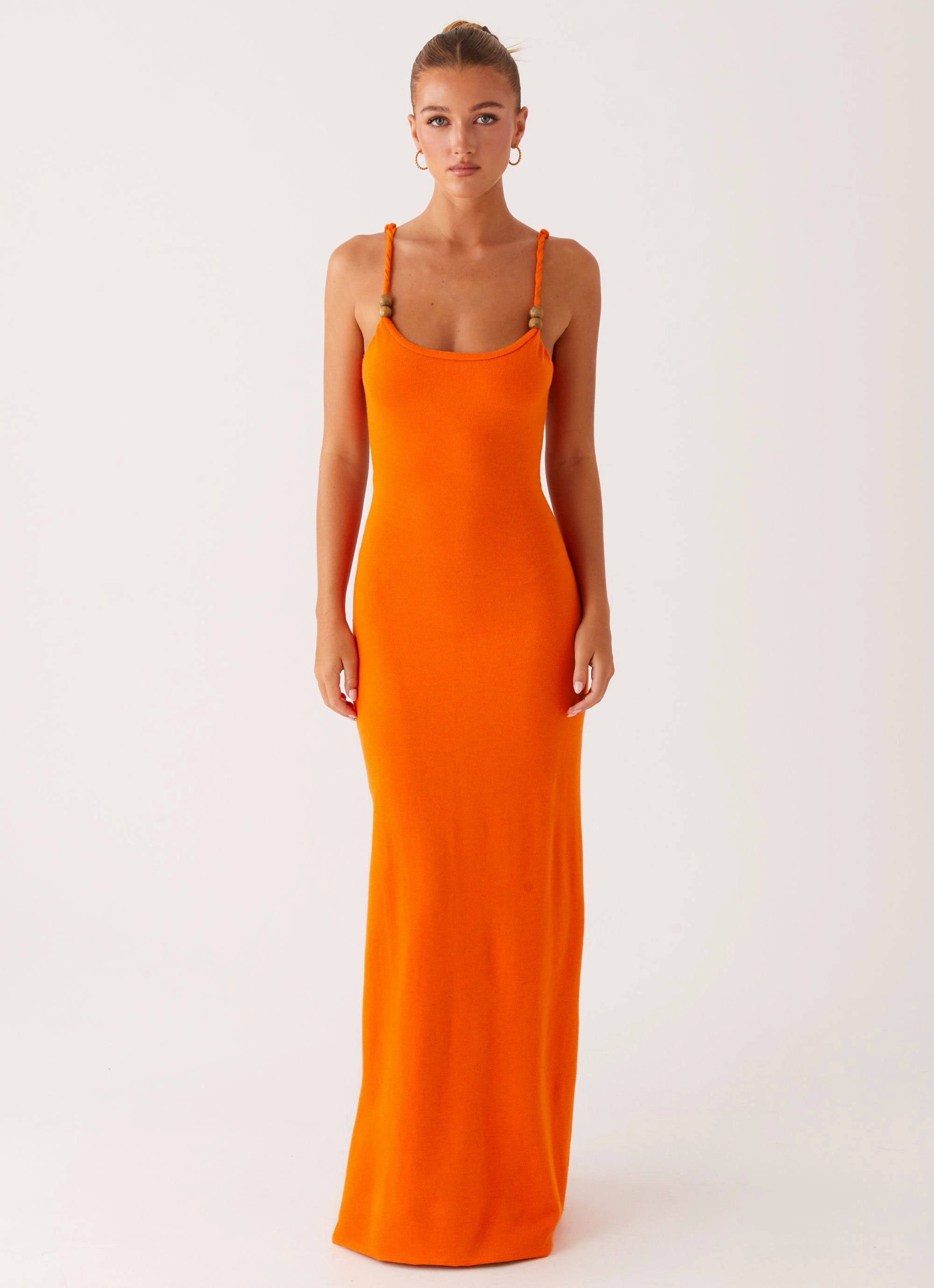 Beach Walk Elaina Knit Maxi Dress - Orange