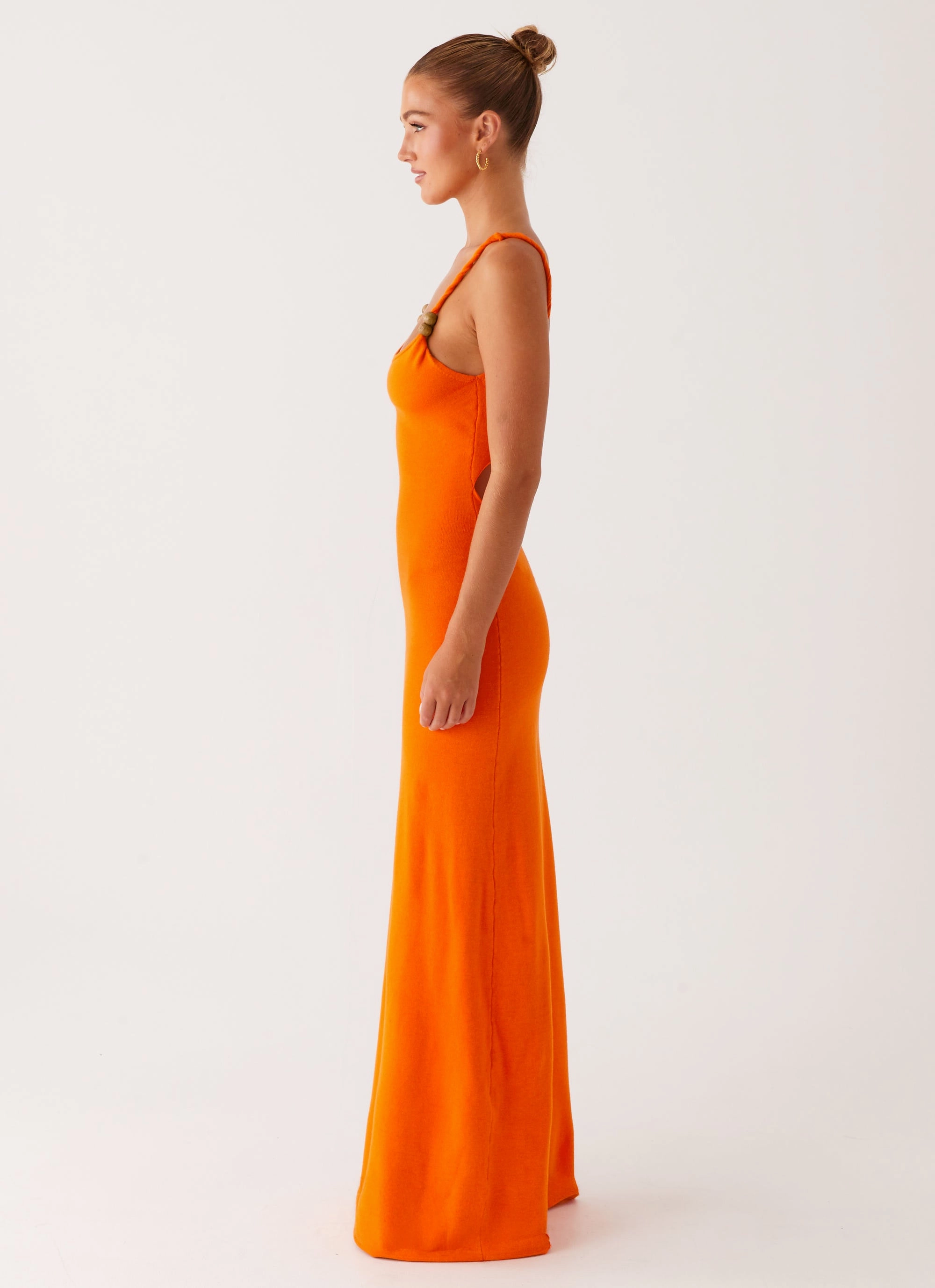 Elaina Knit Maxi Dress - Orange Fresh Flow