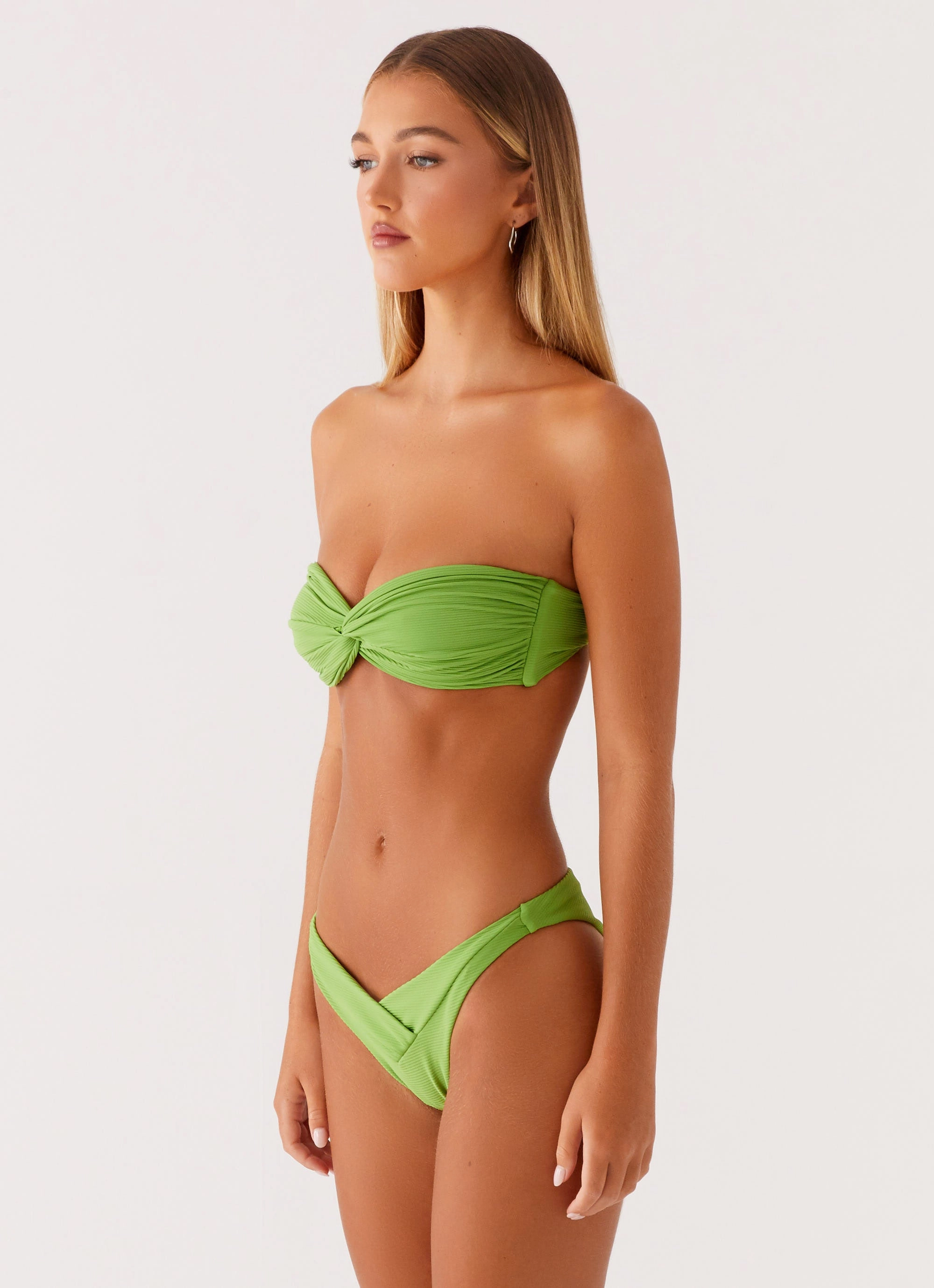 Water Sport Attire Delta Bikini Bottoms - Lime Green