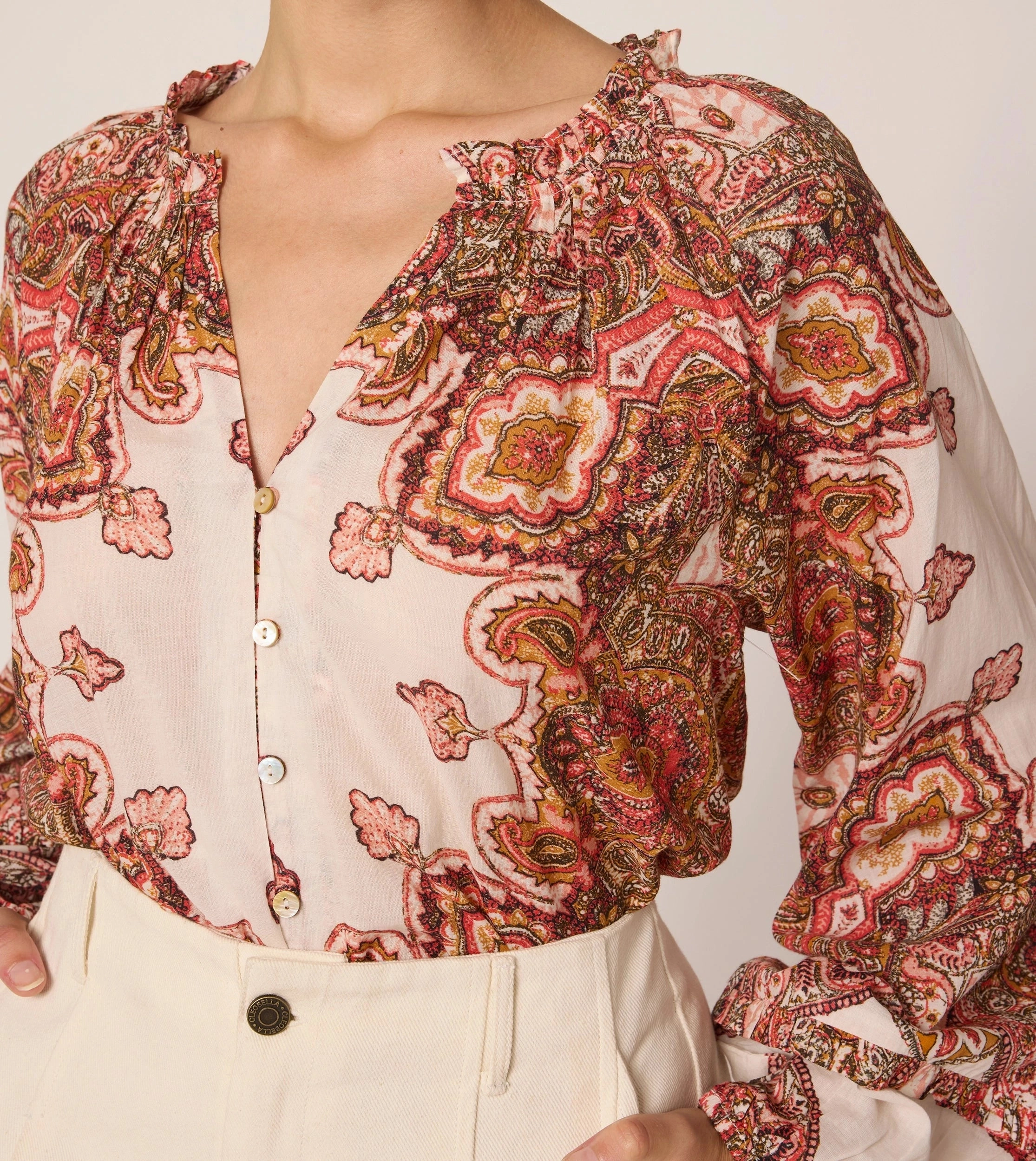 Alicia Blouse | Foulard Paisley ChafeFreeEdging